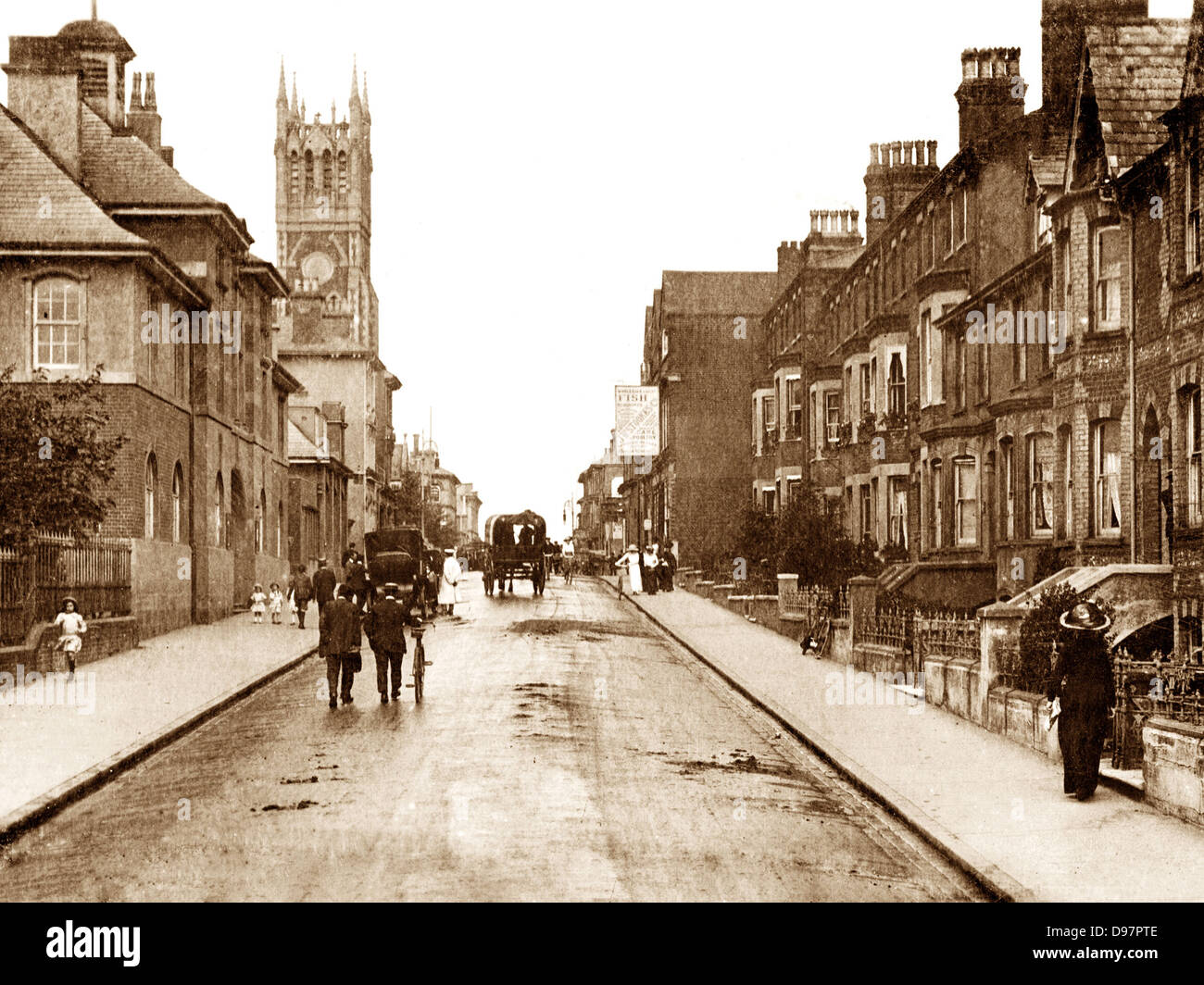 Aldershot Grosvenor Road frühen 1900er Jahren Stockfoto