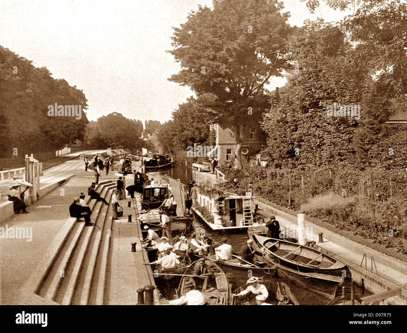 Maidstone Boulter Lock frühen 1900er Jahren Stockfoto