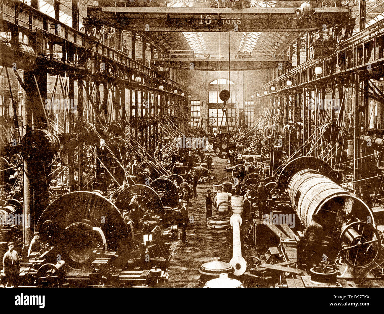 Furness Vickers Werft frühen 1900er Jahren Stockfoto