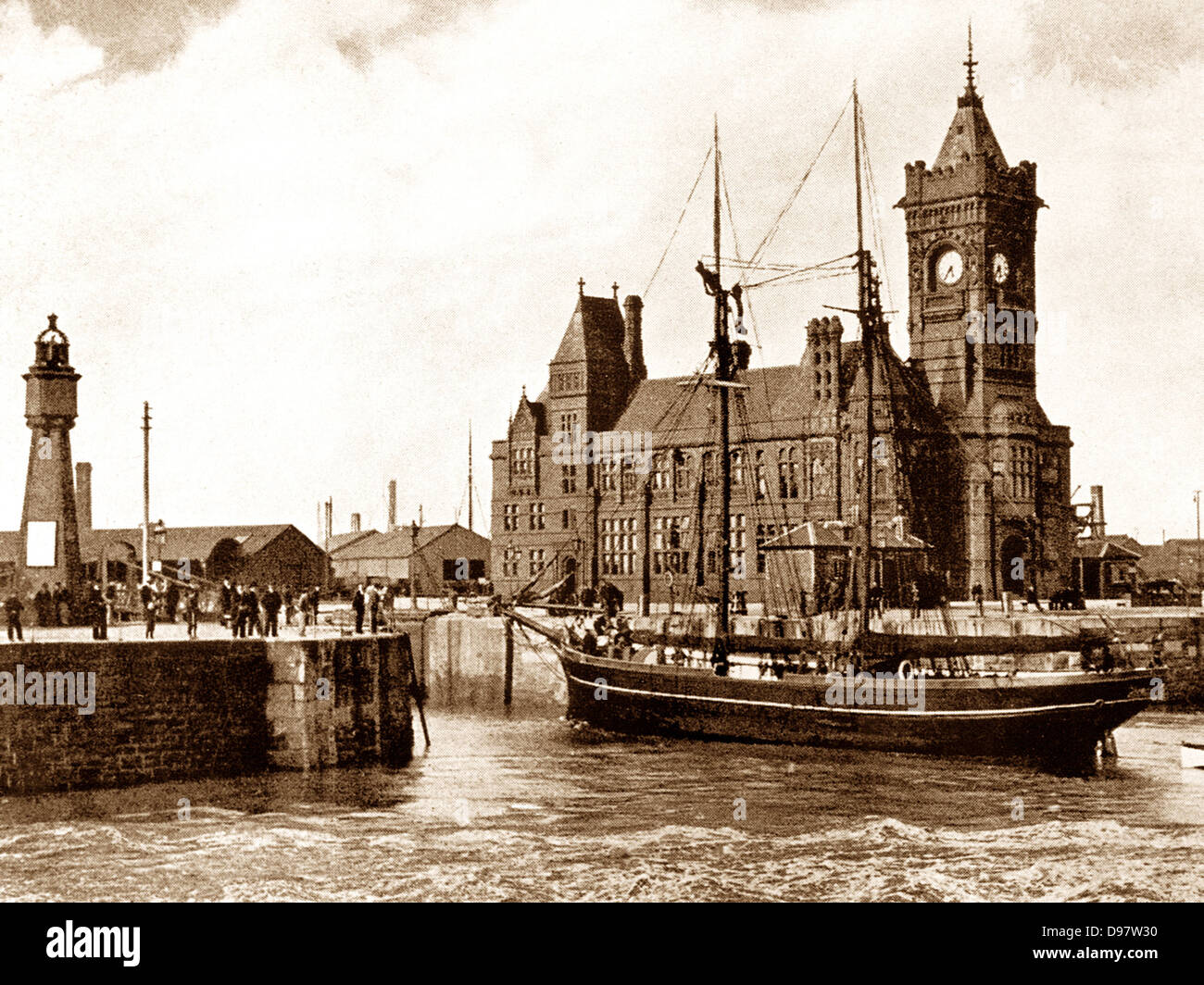 Cardiff Docks frühen 1900er Jahren Stockfoto