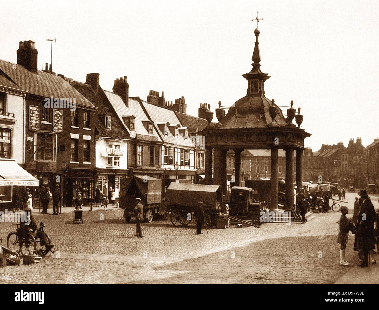 Beverley Marktplatz 1900 Stockfoto