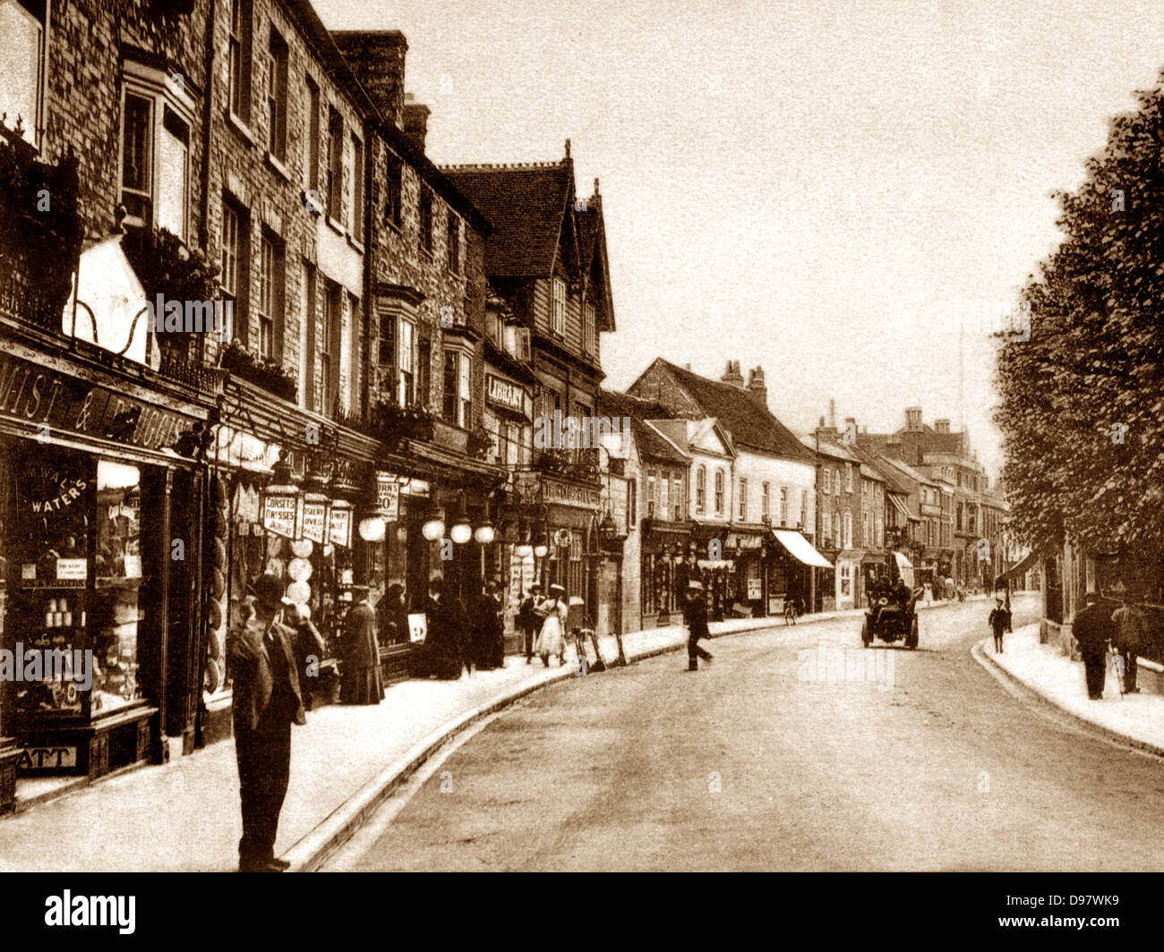 Newbury Bartholomew Street Edwardian Periode Stockfoto
