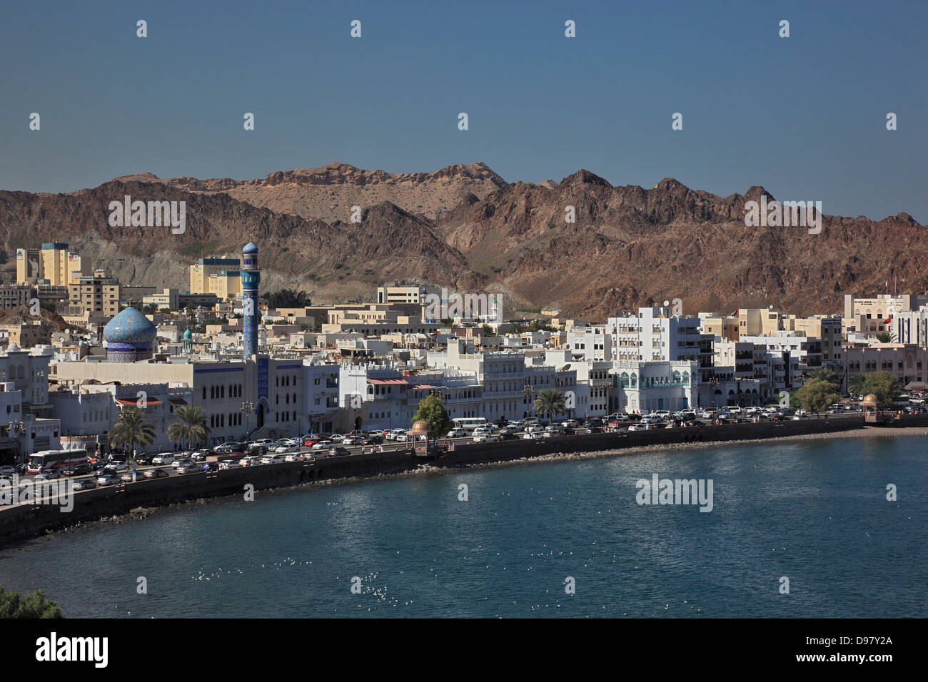 Skyline von Matrah, Muscat, Oman Stockfoto