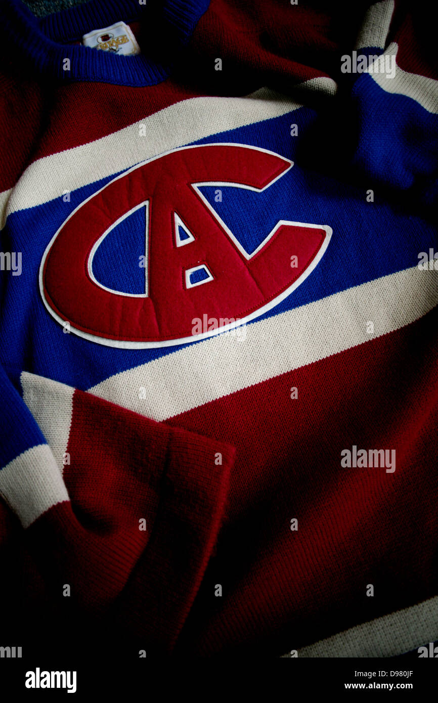 Ein Montreal Canadiens Vintage Pullover Trikot. Stockfoto