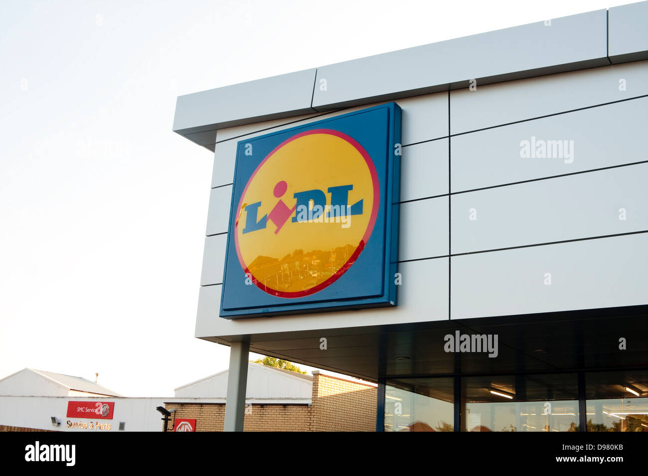 Lidl-Supermarkt-Shop-Zeichen-logo Stockfoto