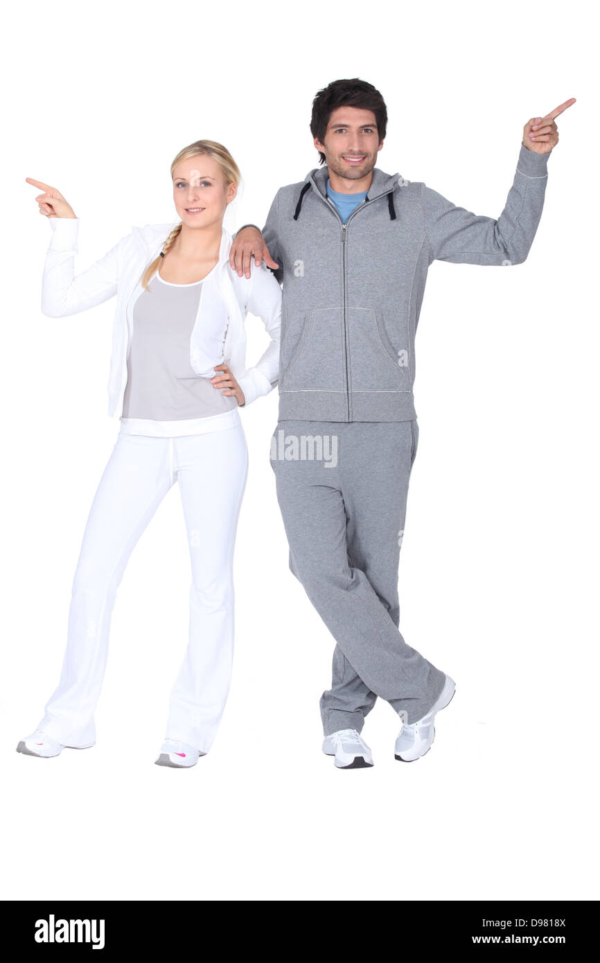 Paar Ausübung Stockfoto