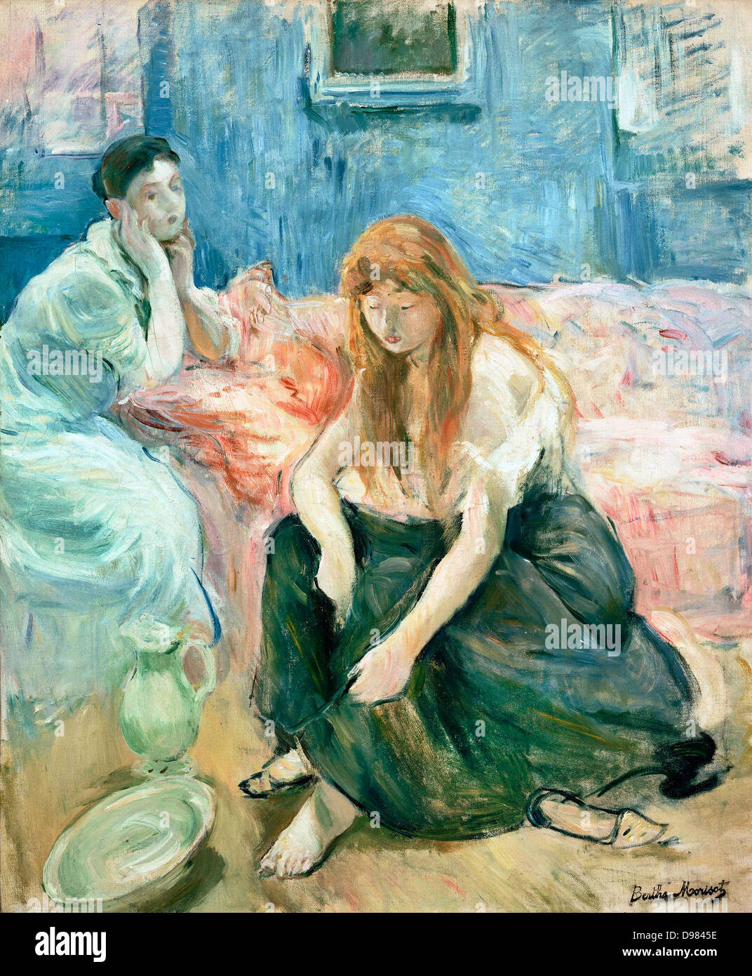 Berthe Morisot, zwei Mädchen. Ca. 1894. Öl auf Leinwand. Phillips Collection, Washington, D.C., USA. Stockfoto