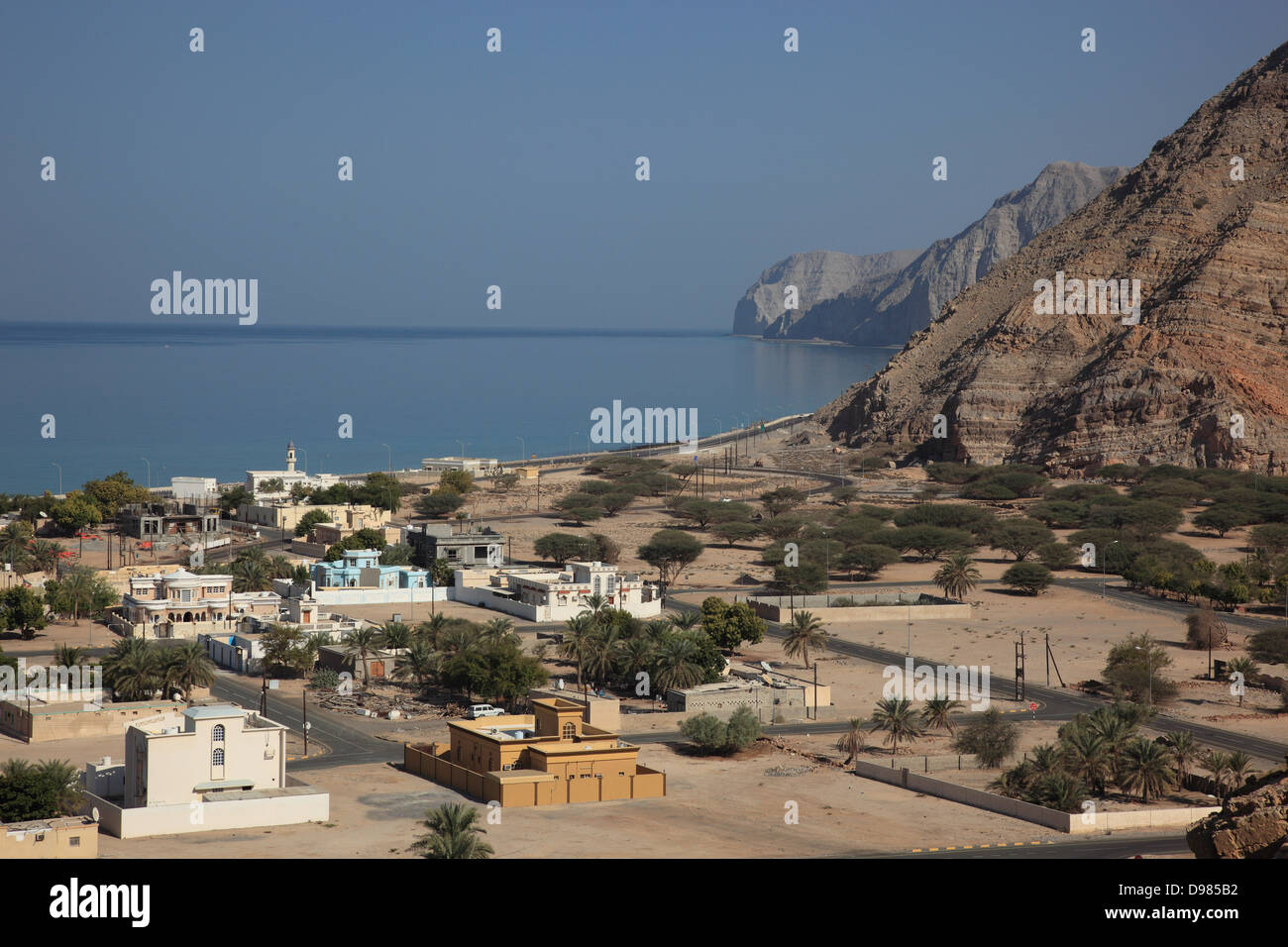 Bucht von Bukha, in der Oma Nischen Enklave Musandam, Oman Stockfoto
