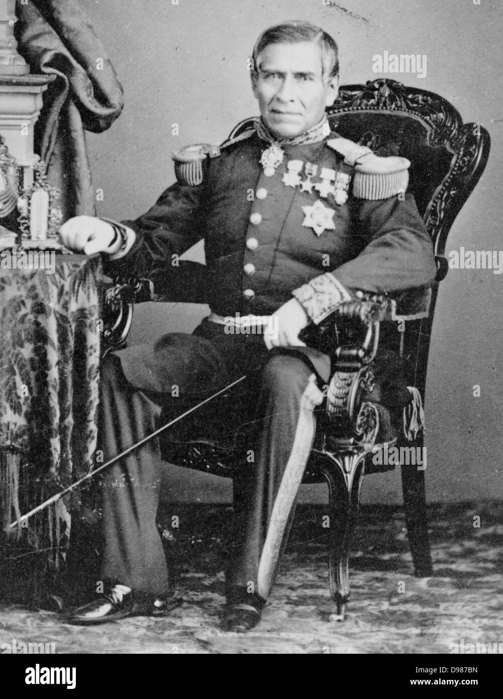 Juan Nepomuceno Almonte (15. Mai 1803 bis 21. März 1869) war ein aus dem 19. Jahrhundert mexikanischer Beamter, Soldat und Diplomat. Er war ein Veteran der Schlacht von Alamo während der texanischen Revolution. Almonte war auch ein Führer der Mexikanischen Konservativen in den 1860er Jahren und diente als Regent Stockfoto