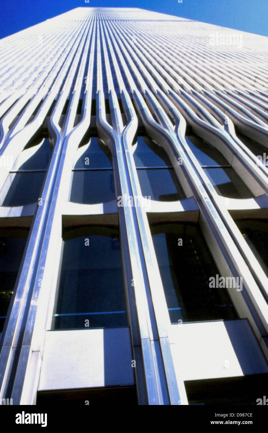 Der Südturm des World Trade Center (Twin Towers) New York. Stockfoto