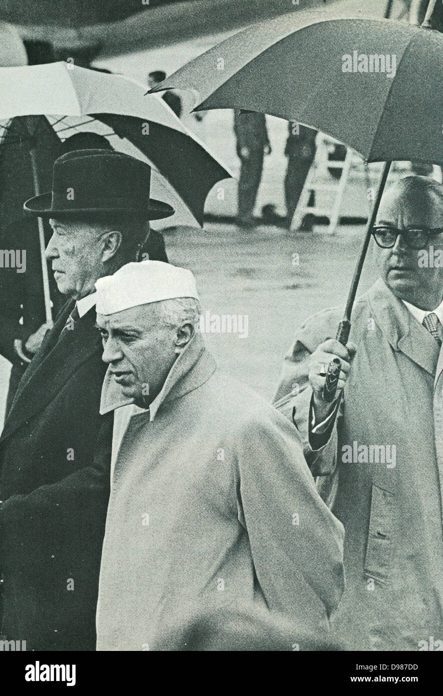 Der indische Premierminister Nehru Treffen mit Bundeskanzler c1961. Stockfoto