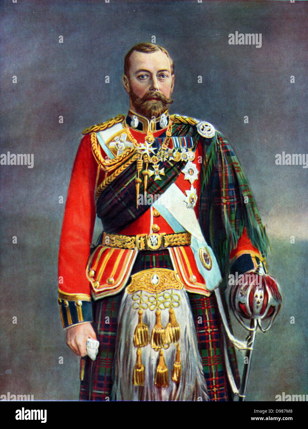 George V, König von Großbritannien. (Farbe) Stockfoto