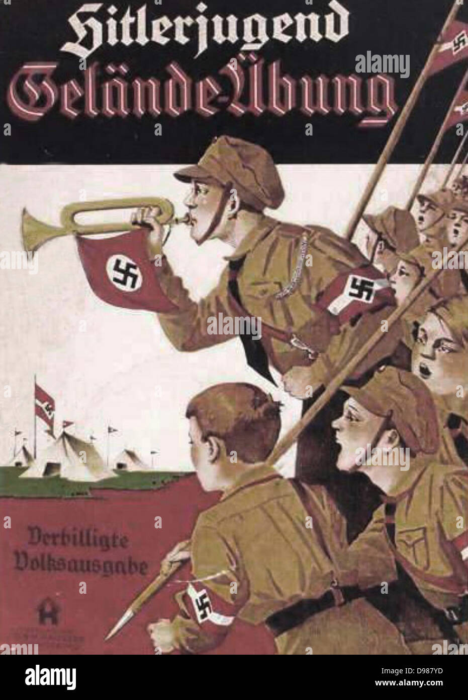 Hitler-Jugend-Camp. Plakat-c1936. Stockfoto