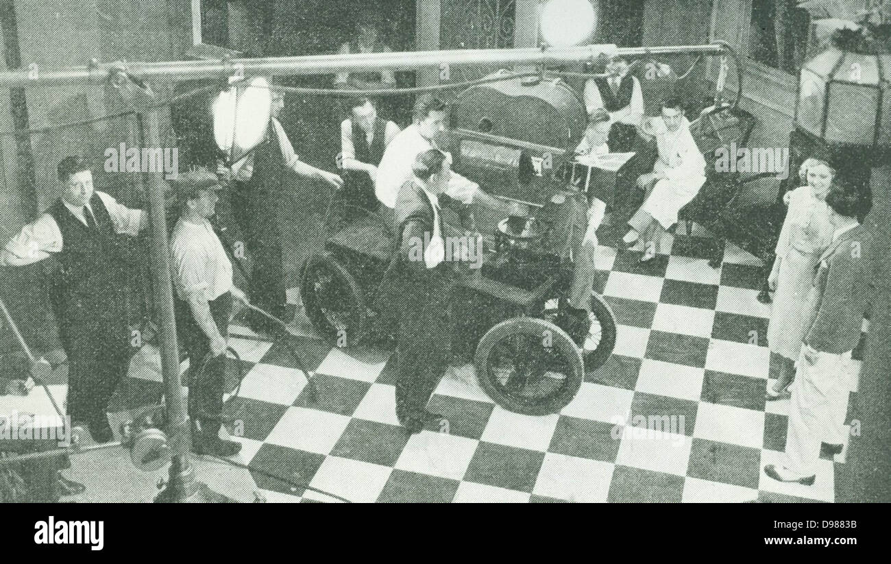 Film, der während der Dreharbeiten eines Films Stummfilm-Ära. Ca. 1925 Stockfoto