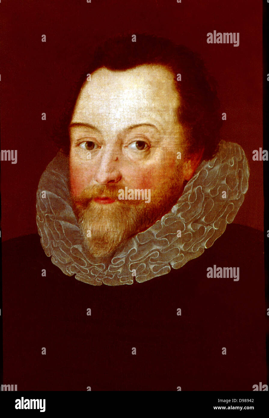 Francis Drake (c1540-1596) englische Navigator und Freibeuter. Anonymes Porträt. Stockfoto
