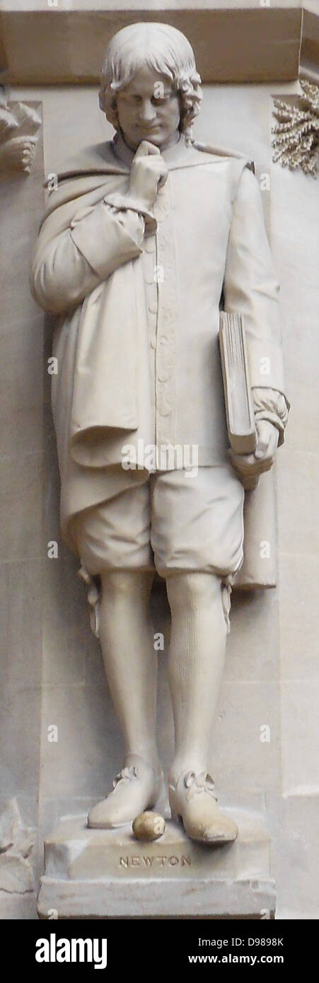 Sir Isaac Newton (1642 – 1727) in Woolsthorpe, Lincolnshire geboren war ein englischer Physiker, Mathematiker und Astronom. Stockfoto