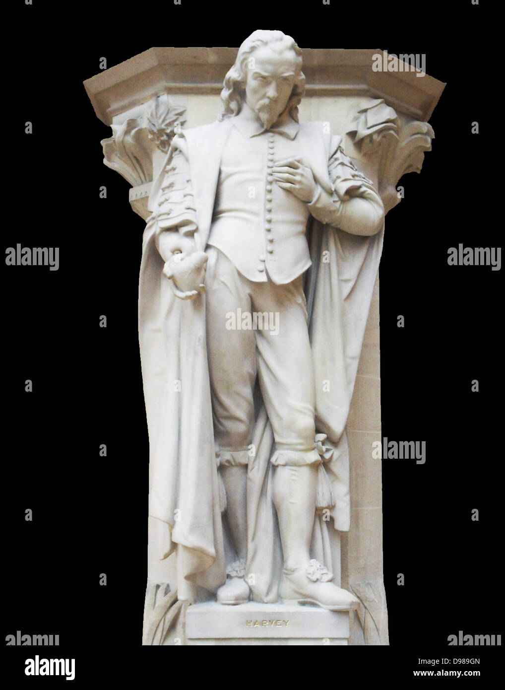 William Harvey, statue Stockfoto