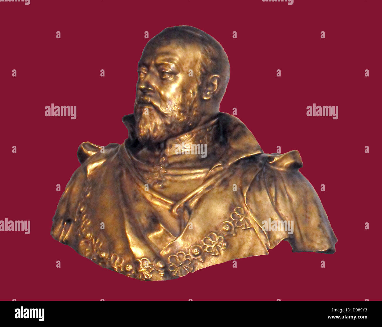 Bronze-Büste von König Edward VII. von Großbritannien. Stockfoto