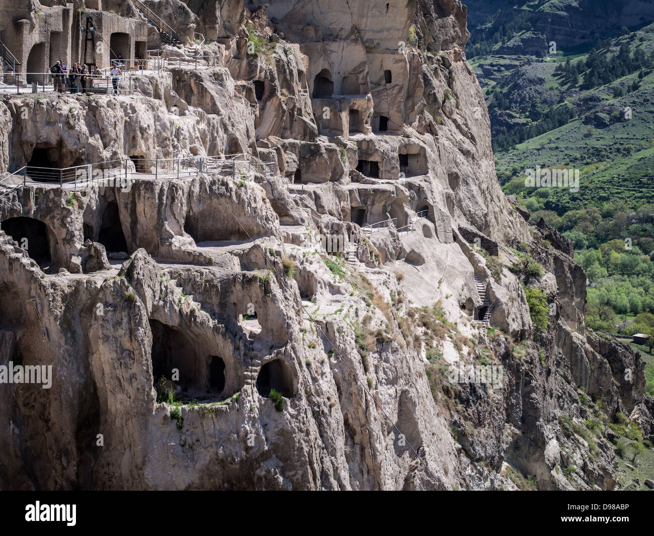 Vardzia cave City-Kloster in Georgien, Caucasus. Stockfoto