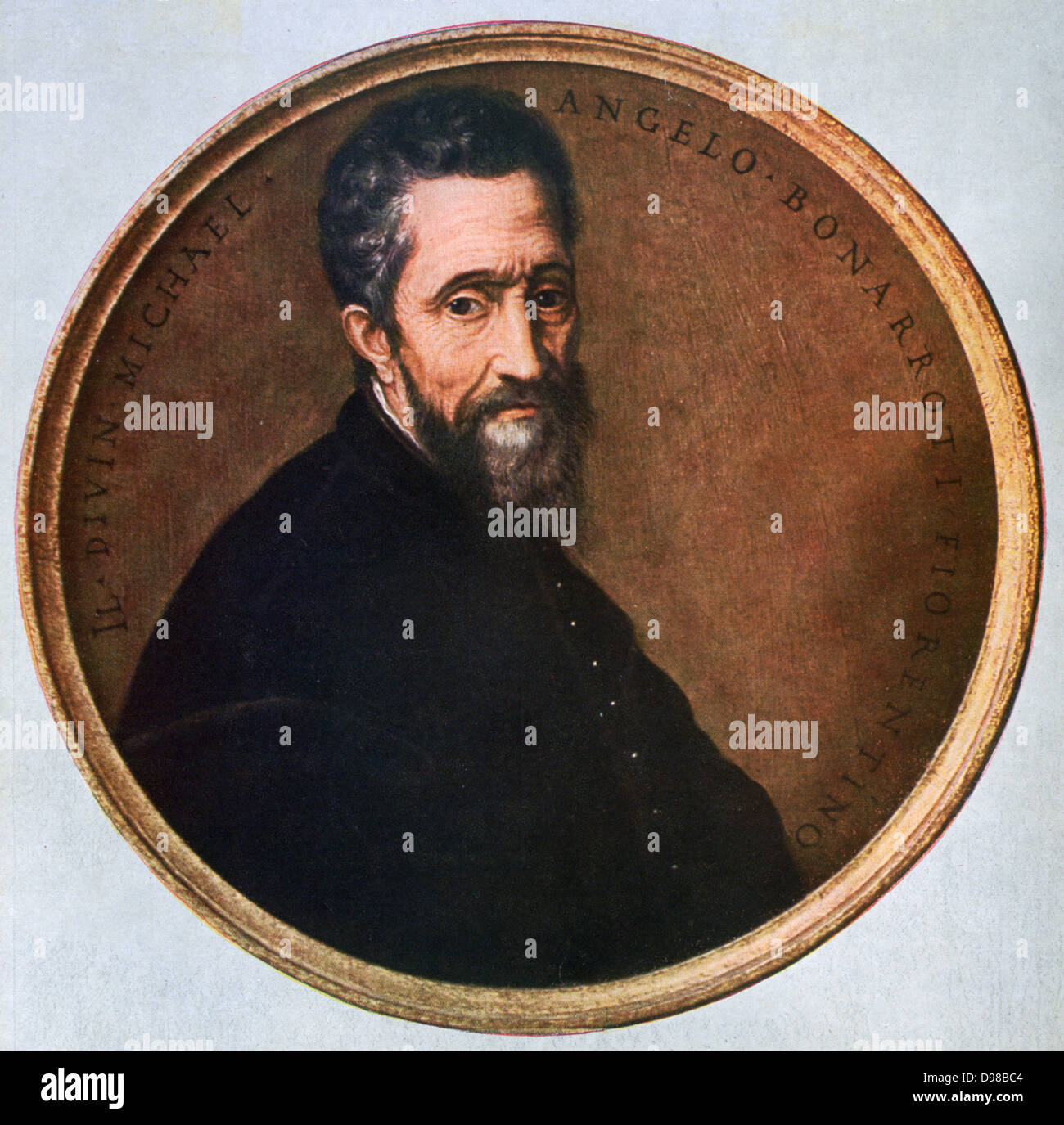 Michelangelo Buonarroti (1475-1564), italienische Renaissance Künstler, Ingenieur und Architekt, nach 1535. Bild nach dem Jacopino del Conte. Stockfoto