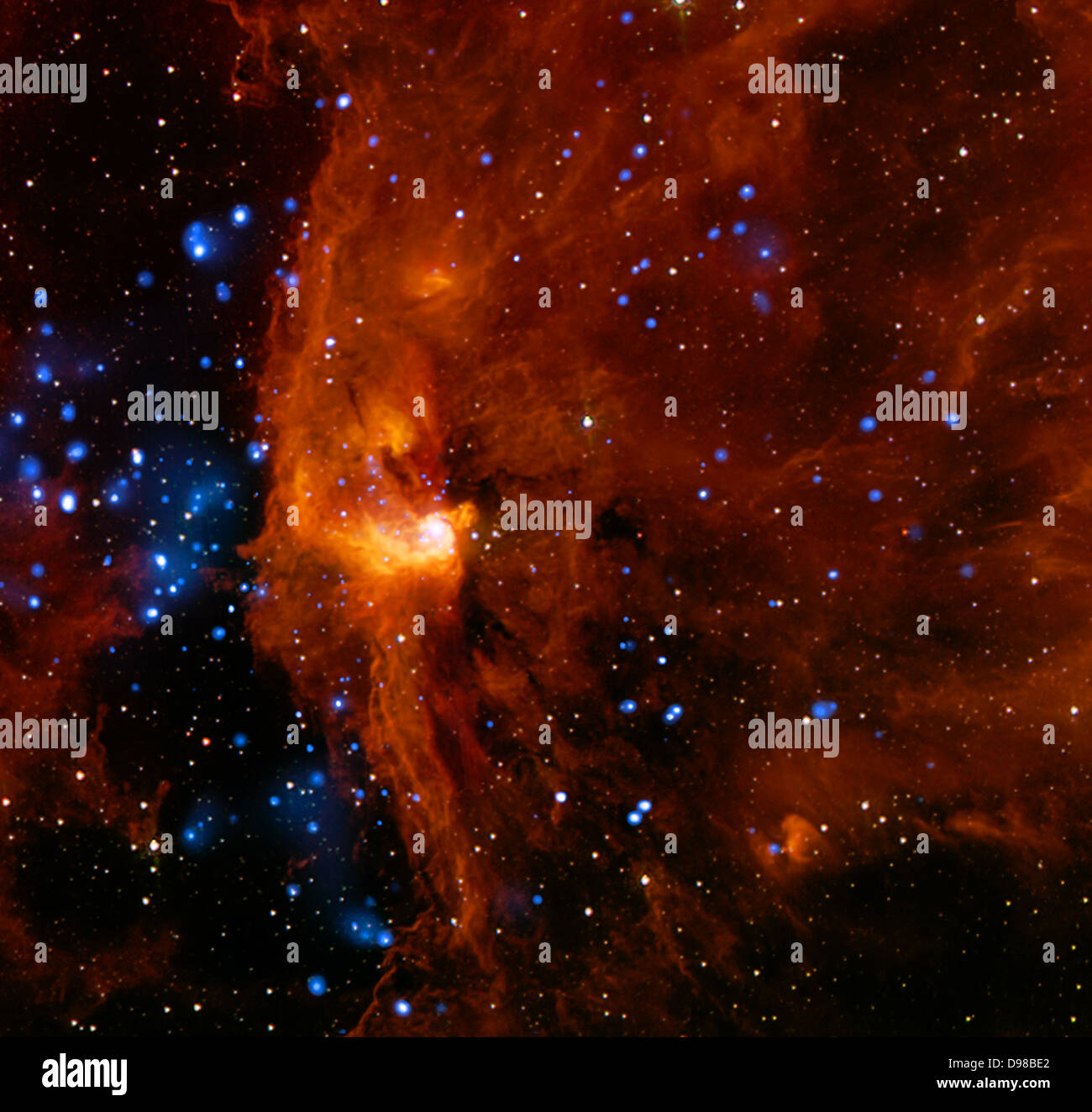 RCW 108 ist eine Region, wo Sterne aktiv innerhalb der Milchstraße etwa 4.000 Lichtjahre von der Erde bilden. Dies ist ein Stockfoto