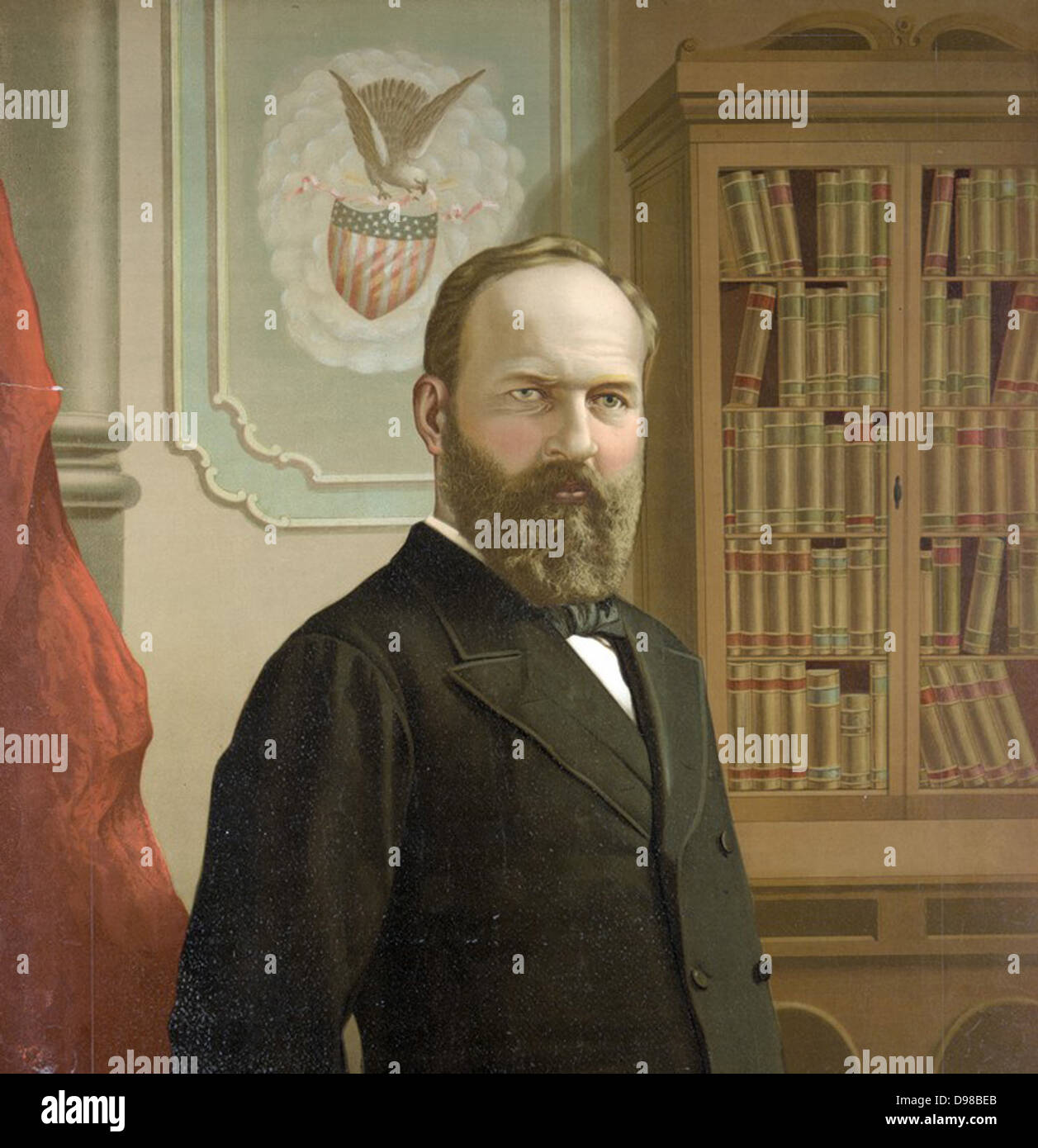 James Abram Garfield (1831-1891), einem Rebublican, 20. Präsident der Vereinigten Staaten von Amerika 1891. Schuss am 2. Juli, der seine Wunden am 19. September starb durch Charles J Guiteau. Brustbild von Garfield. Stockfoto
