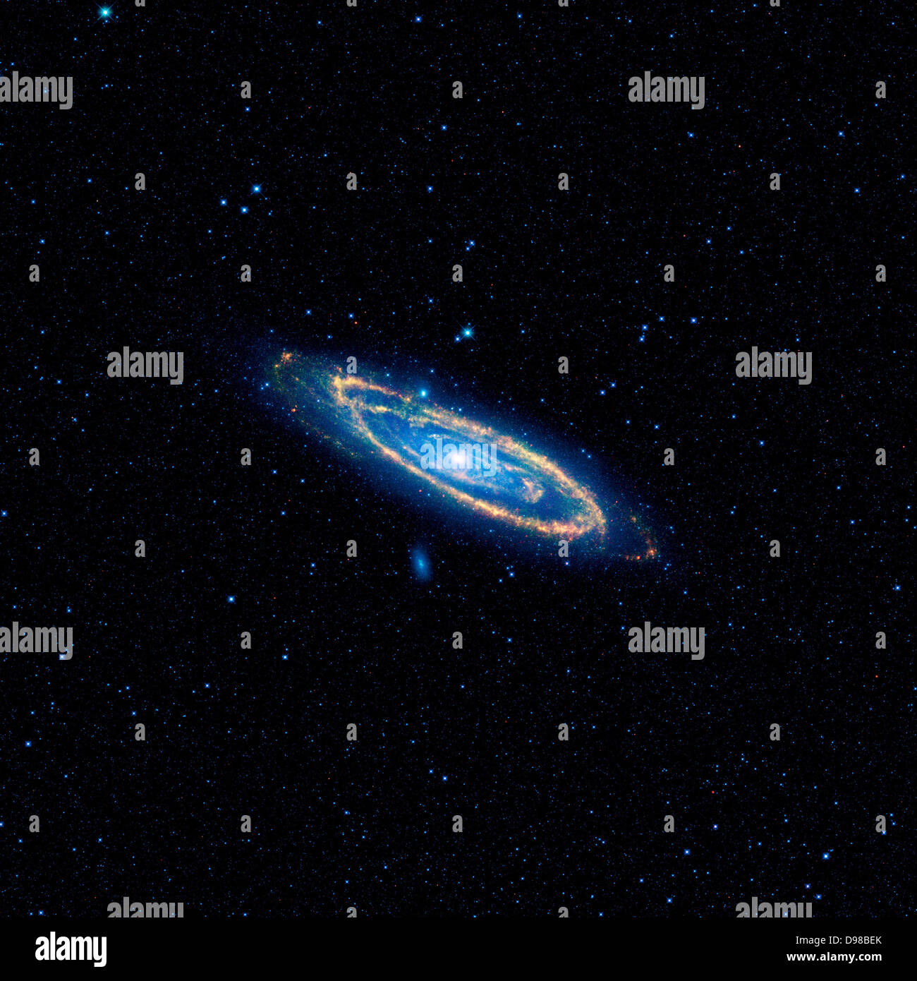 Die immense Andromeda-Galaxie, auch bekannt als Messier 31 oder einfach M31 ist in voll in dieses neue Bild von der NASA erfasst. Stockfoto