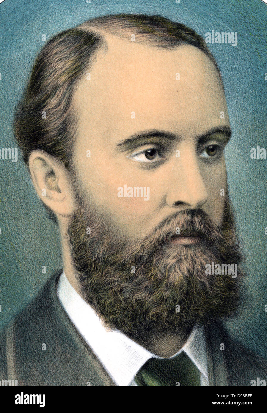 Irische Nationalisten Parnell (1846 – 1891), politischer Führer und Meister der Home Rule. Farbige Lithographie, 1881. Stockfoto