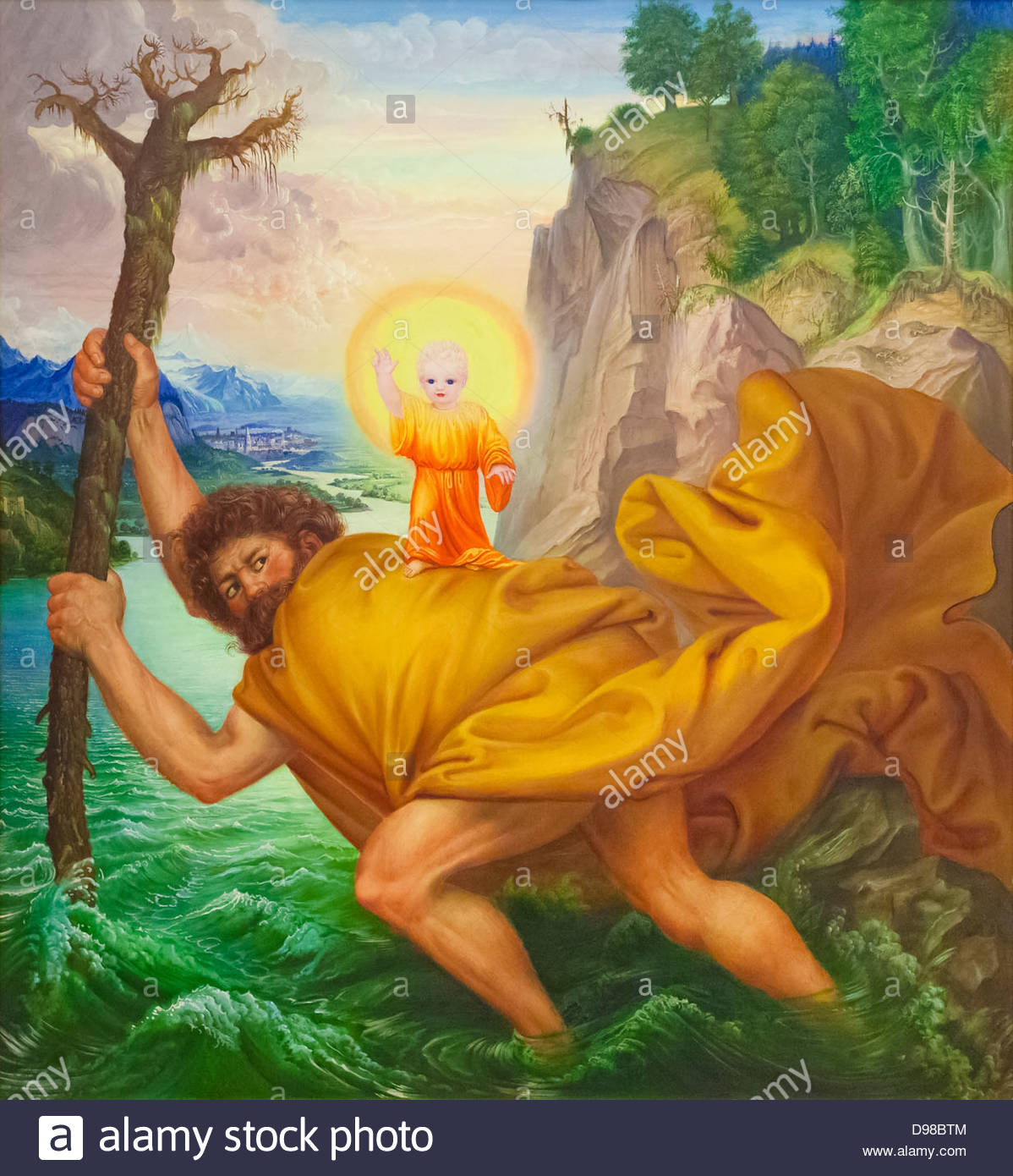 Saint Christopher (der Heilige christophorus), Otto Dix Stockfotografie