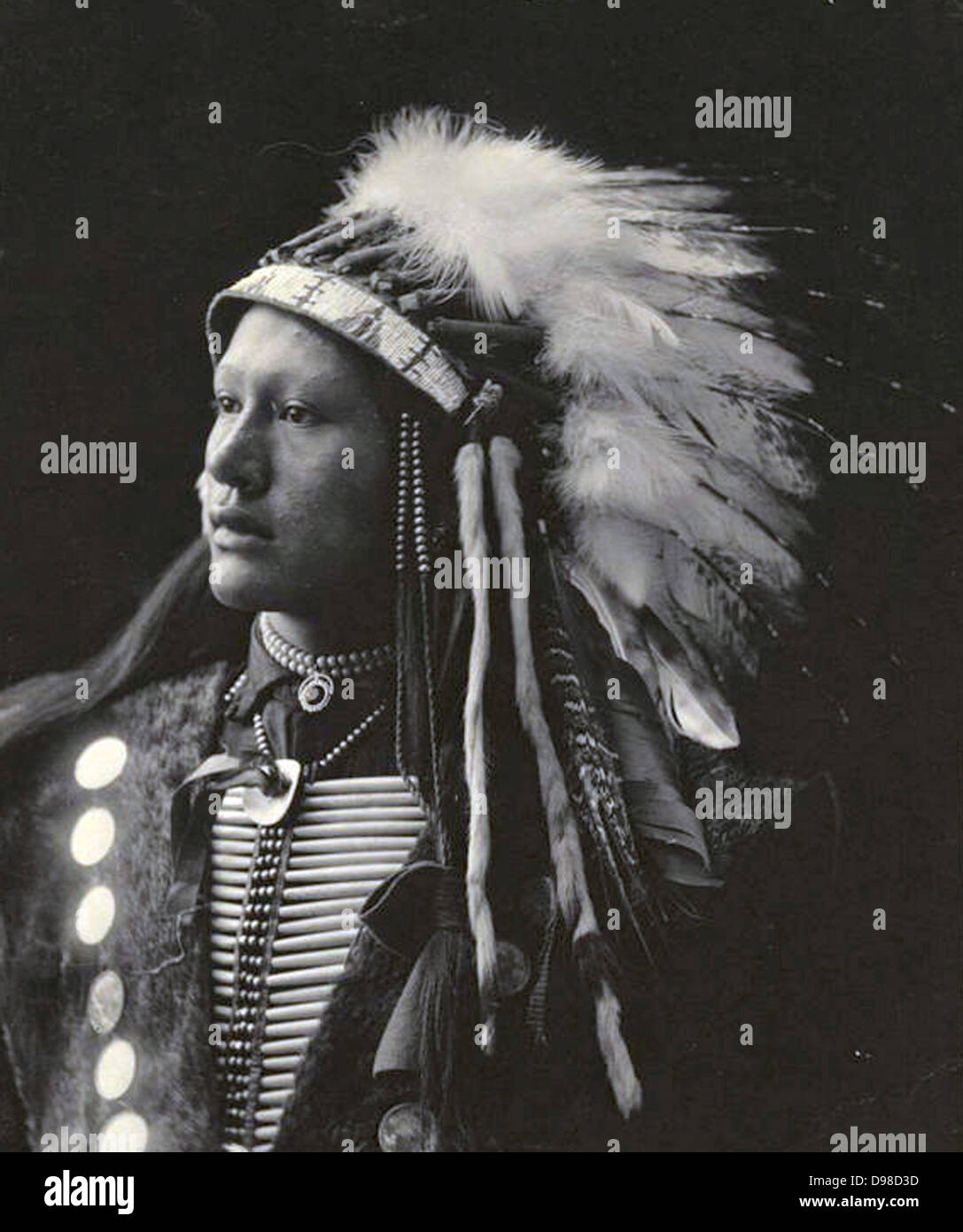 Nastive Indianer, John Hollow Horn Bear, Sioux, 1898. Stockfoto