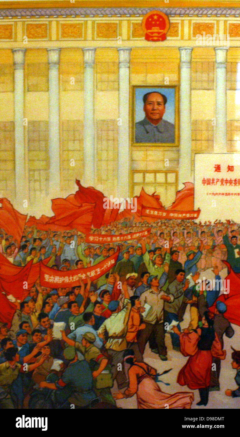 Mao Zedong (1893-1976).  Folgen Sie Worte des Vorsitzenden Mao, werden Sie Nachfolger der Revolution zu. Stockfoto