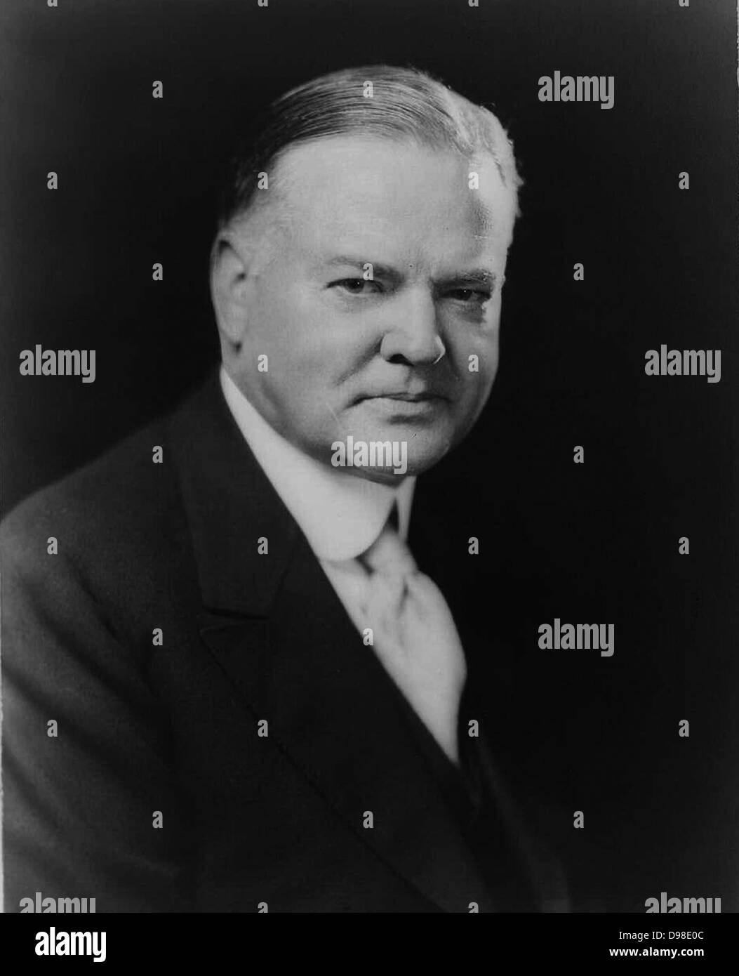 Präsident Herbert Hoover (1874-1964) 31. Präsident der Vereinigten Staaten von Amerika (1921-1933). Kopf-Schulter-Foto. Stockfoto