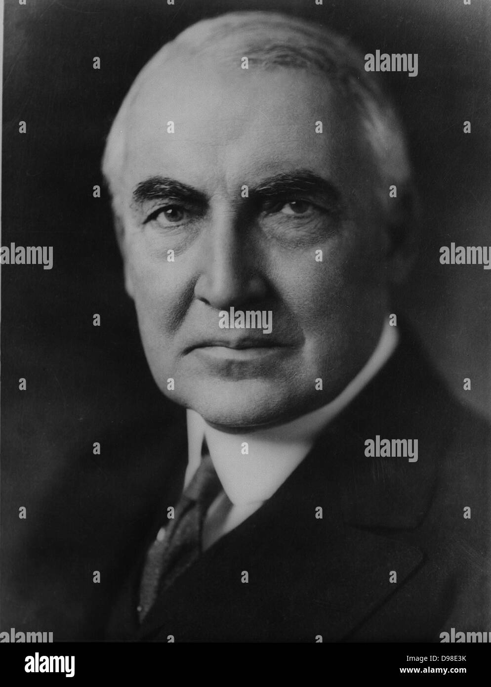 Warren Gamaliel Harding (1865-1923), 29. Präsident der Vereinigten Staaten von Amerika 1921-1923. Am 2. August 1923 plötzlich starb, während er mitten in einem Gespräch mit seiner Frau. Stockfoto