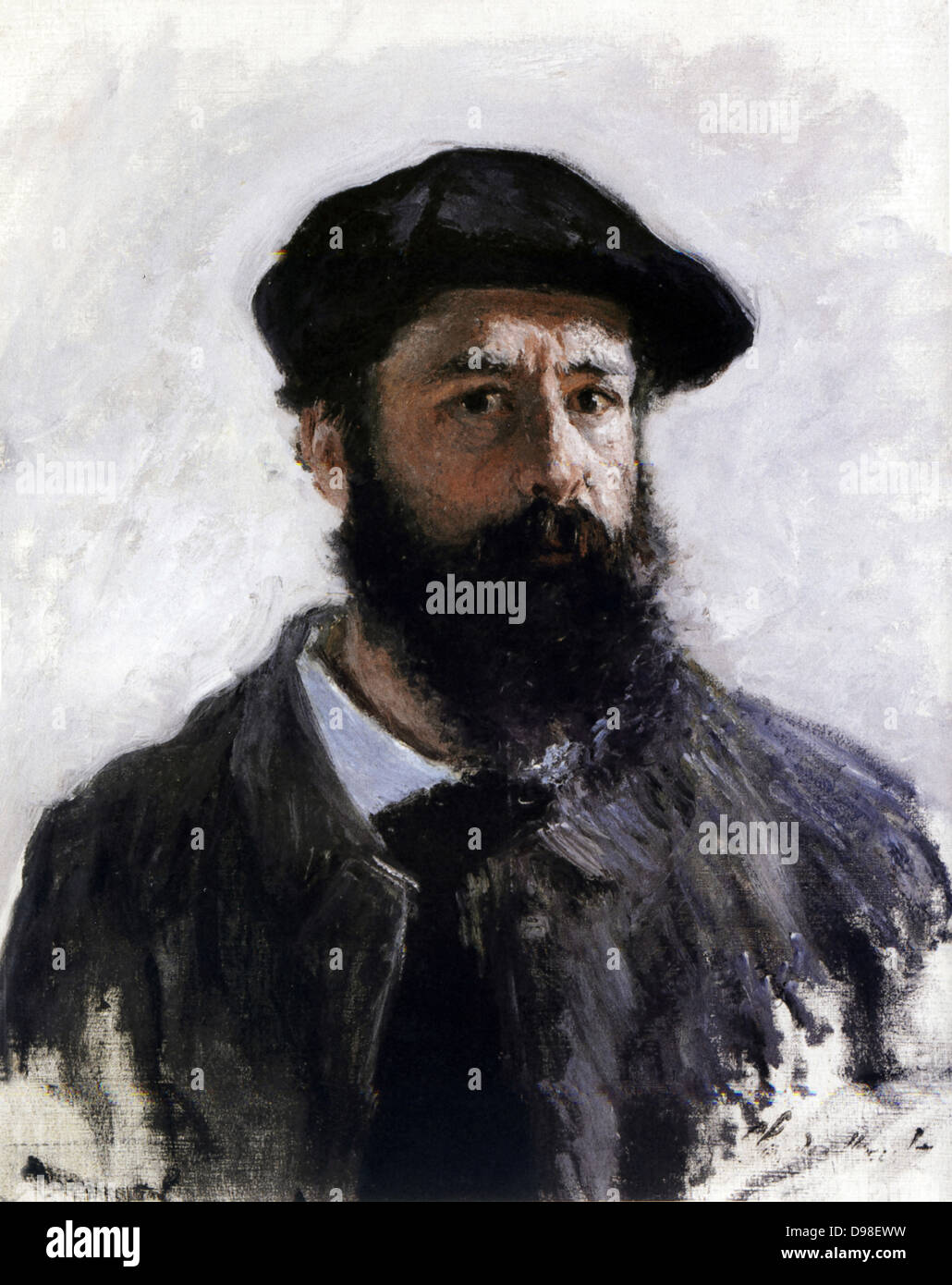 Französischen impressionistischen Malers Claude Monet (1840-1926). "Selbstporträt im Beret" 1886 Stockfoto