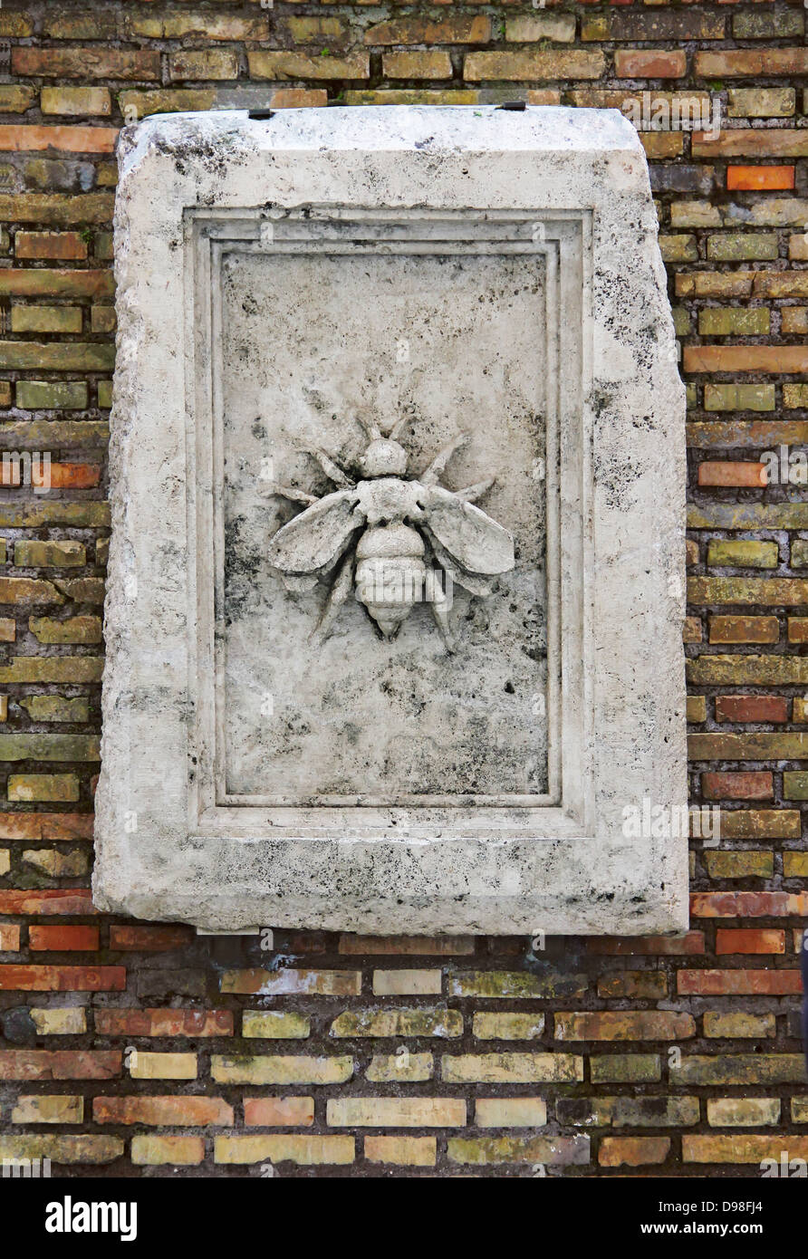 Basrelief der Barberini Bee, Vatikan, Italien Stockfoto