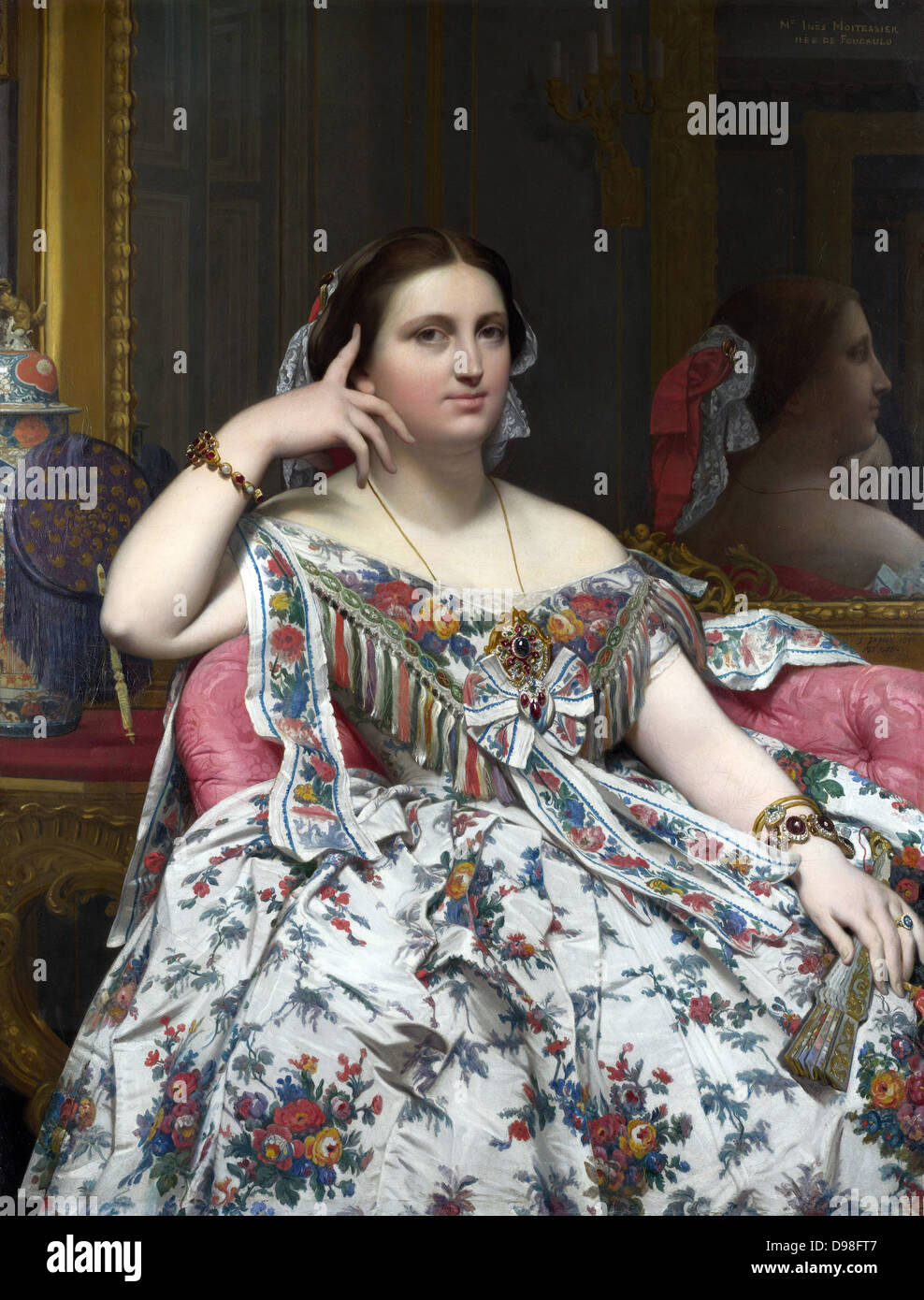 Klassische französische Maler Jean Auguste Dominique Ingres (1780-1867). Madame Moitessier Stockfoto