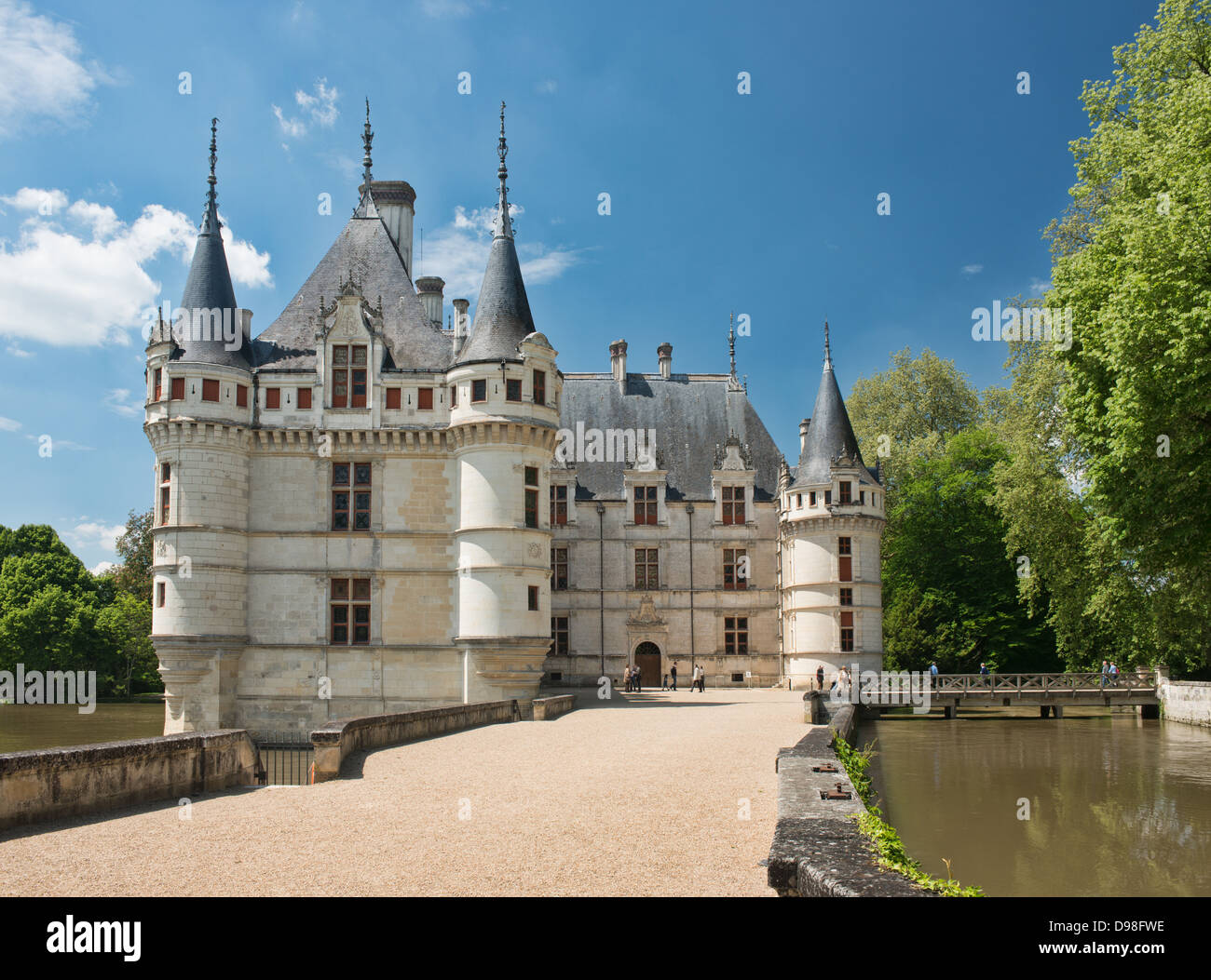 Schloss Azay-le-Rideau, im französischen Loiretal Stockfoto