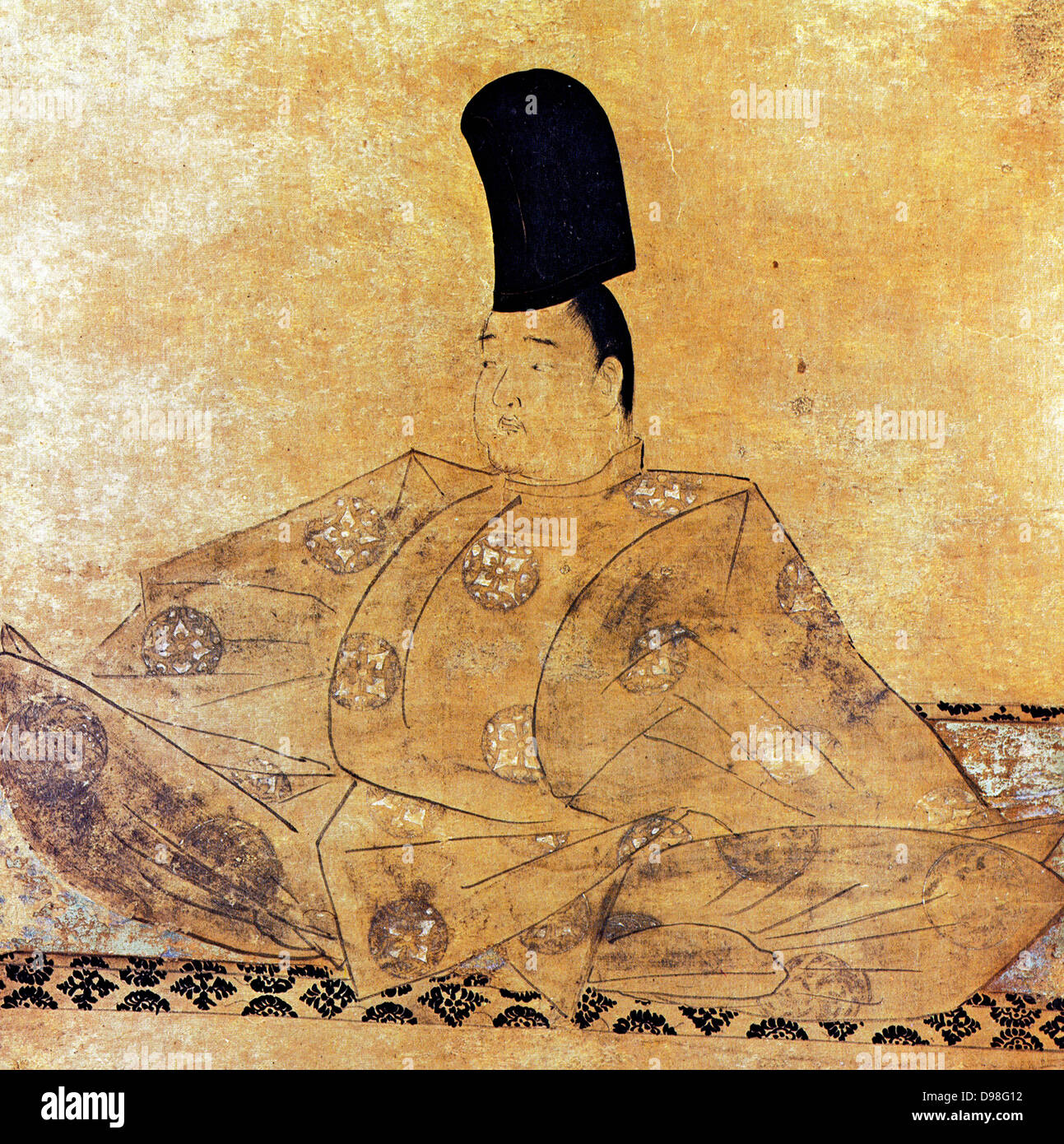 Kaiser Go-Toba (6. August 1180 - 28. März 1239) wurde der 82nd Kaiser von Japan, entsprechend die traditionelle Reihenfolge der Nachfolge. Seine Regierungszeit umspannt die Jahre von 1183 bis 1198 Stockfoto