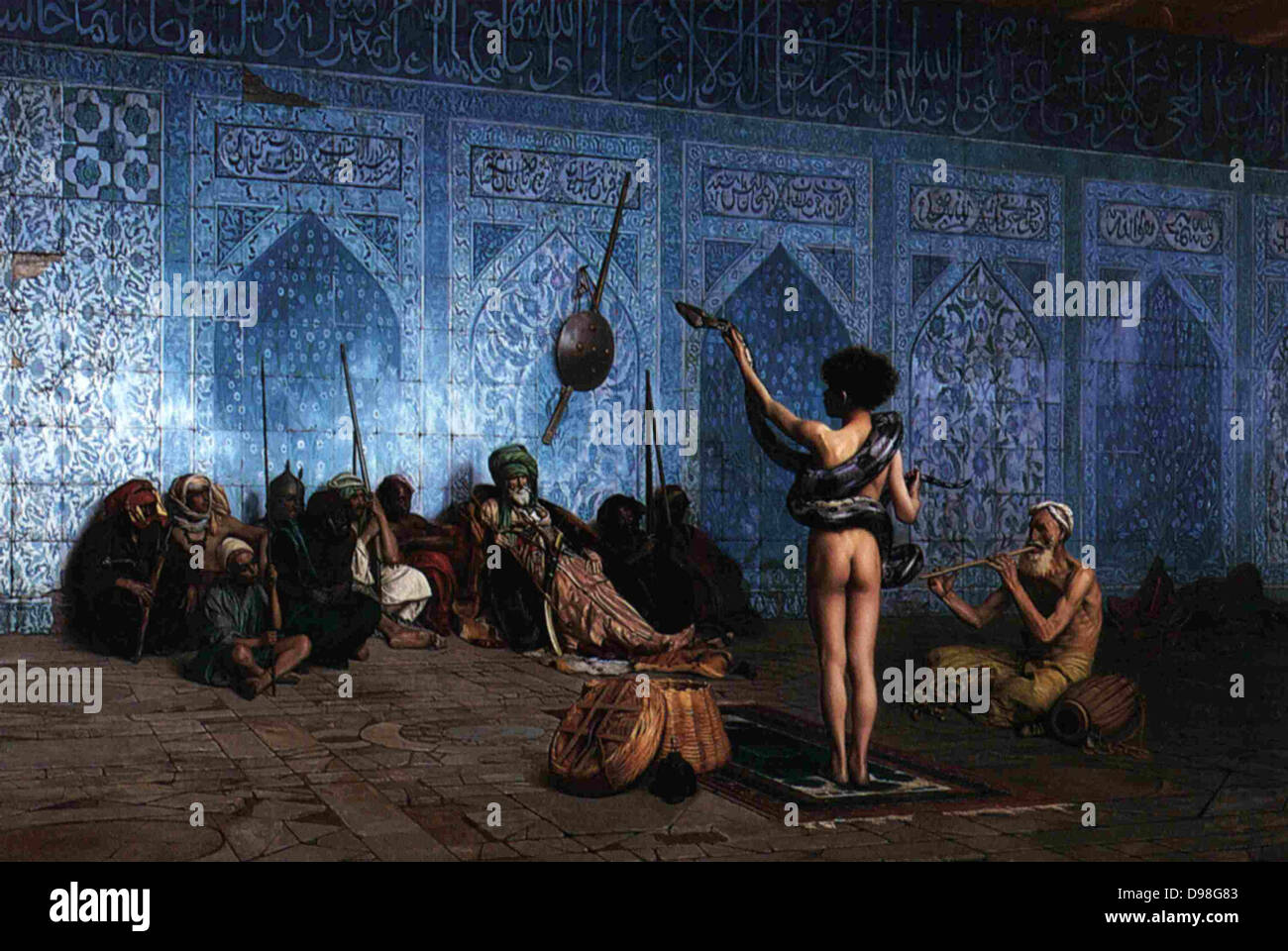 Der Schlangenbeschwörer von Jean León Gérôme, Frankreich, 1824-1904 Stockfoto