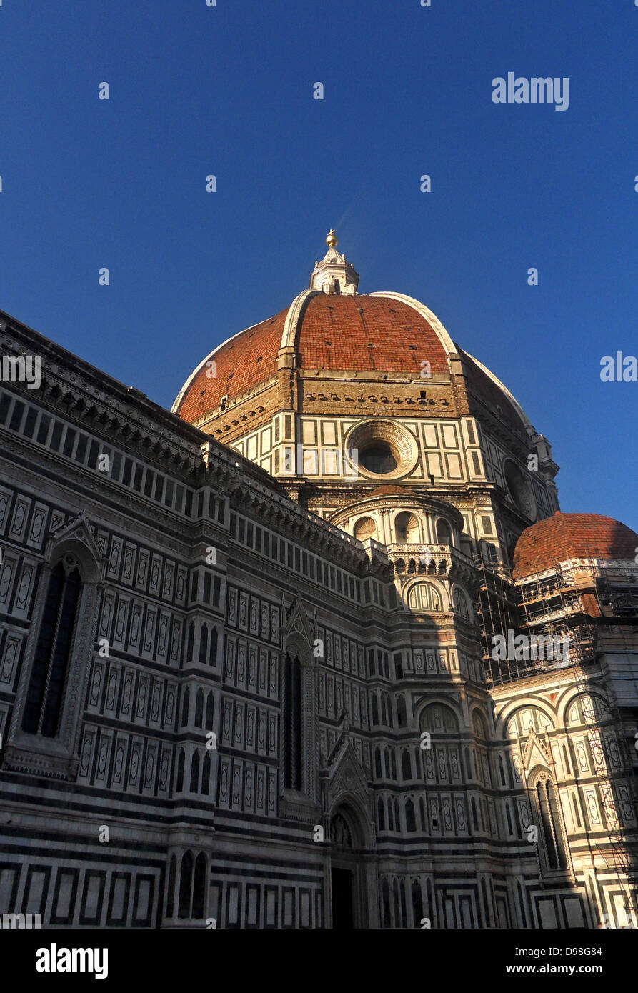 Die Basilica di Santa Maria del Fiore (Englisch: Basilika der Heiligen Maria von der Blume) ist die Kathedrale Kirche von Florenz, Stockfoto