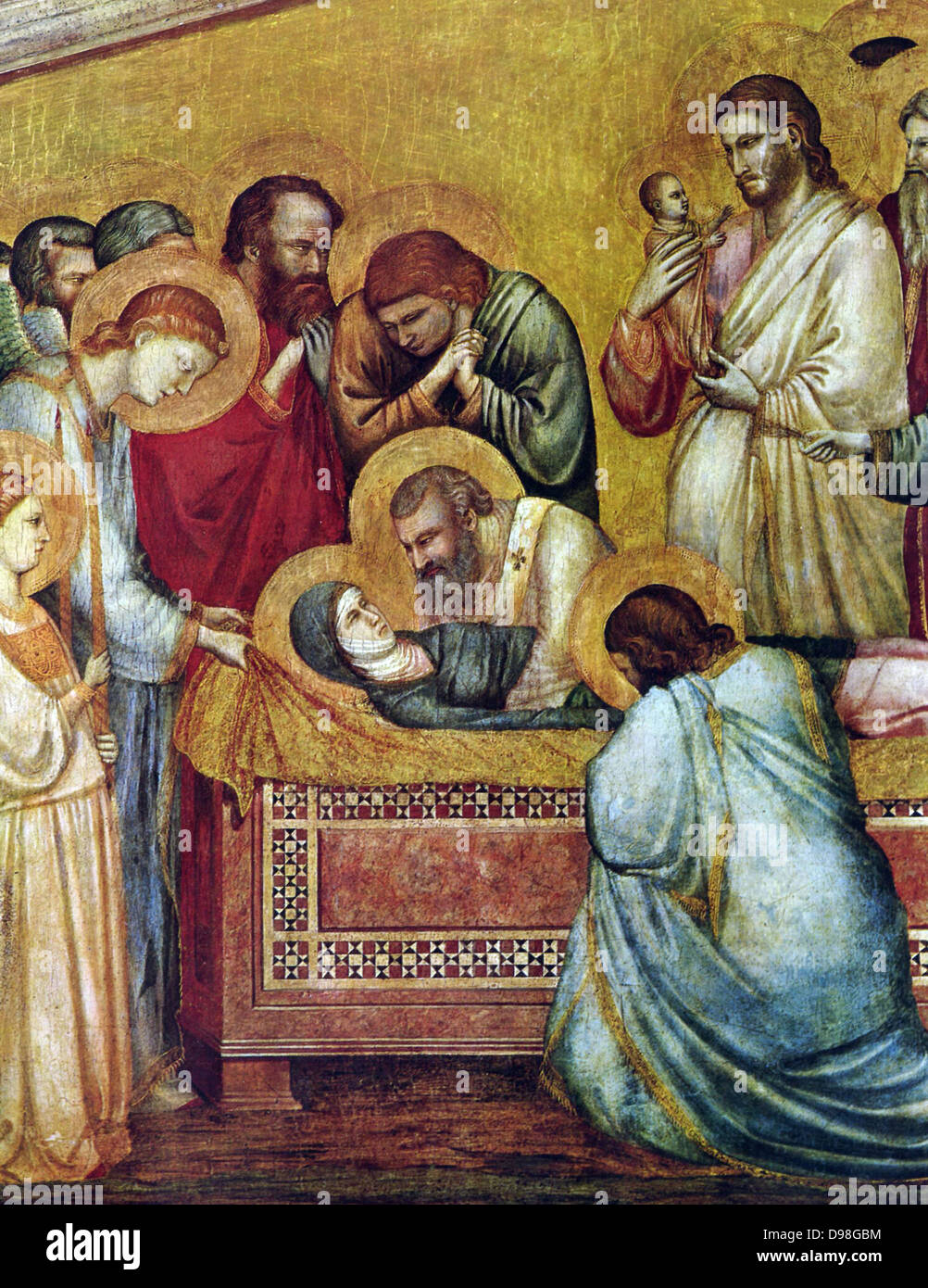 Giotto di Bondone 1315-1320 Tod von Mary Stockfoto