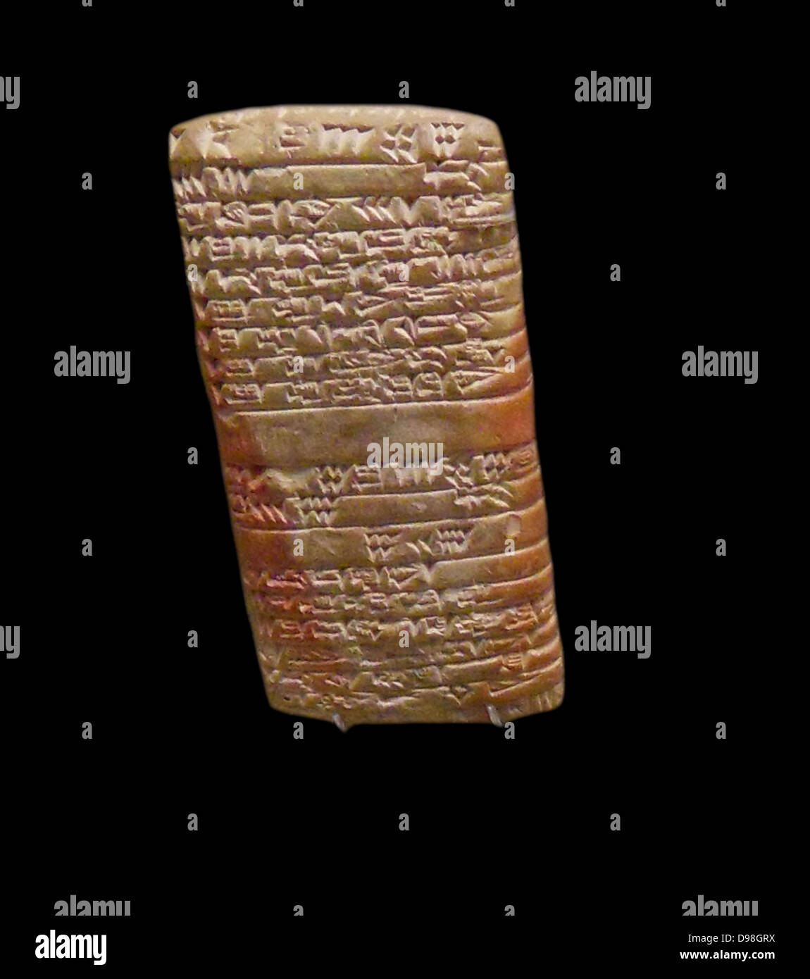 Administrative Dichtung in Form von Tontafeln in Keilschrift. Aus Mesopotamien 3100 – 2900 v. Chr. Stockfoto