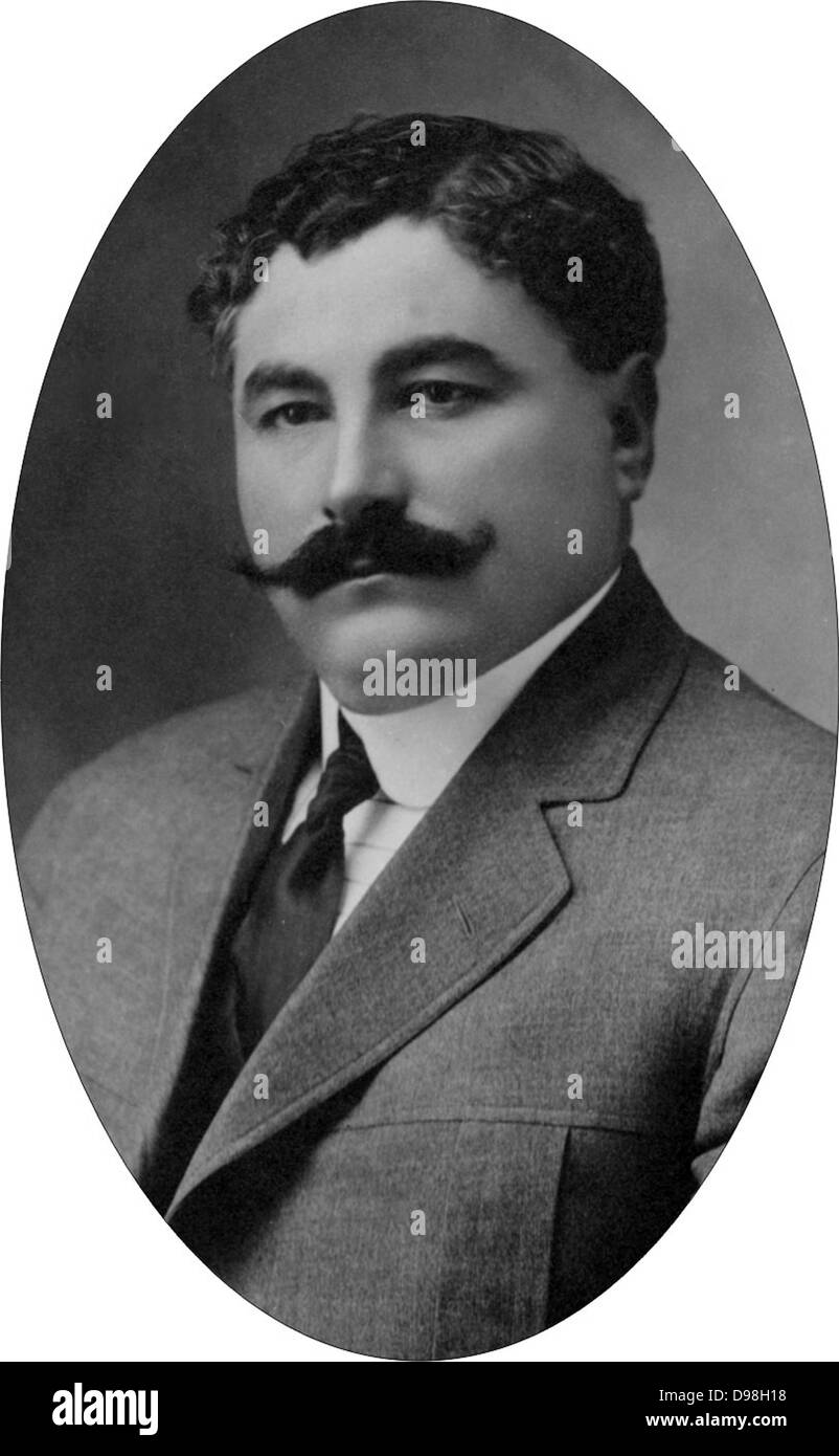 Eulalio Gutierrez Ortiz (2. Februar 1881 - 12. August 1939) vorläufigen Präsidenten von Mexiko während der Aguascalientes Übereinkommen gewählt und führte das Land für ein paar Monate zwischen November 6, 1914, und 16. Januar 1915. Stockfoto
