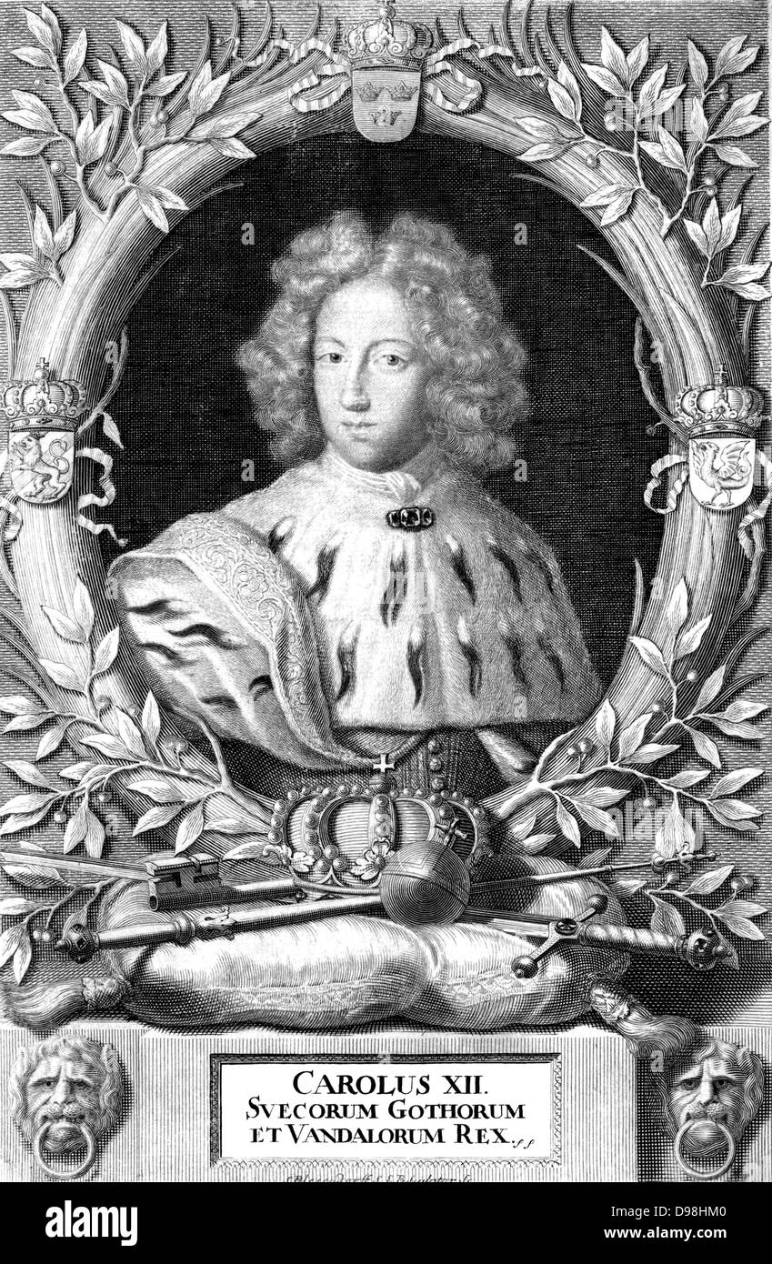 Karl XII (1682 – 1718) König von Schweden von 1697 bis 1718 Stockfoto