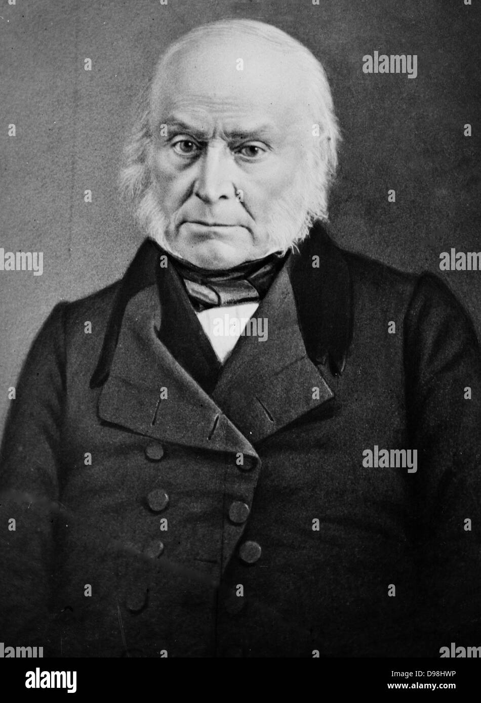 Portrait von John Quincy Adams zwischen 1855 und 1865. John Quincy Adams 1767 - 1848) war der sechste Präsident der Vereinigten Staaten (1825-1829) Stockfoto