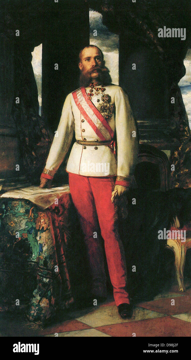 Porträt der österreichische Kaiser Franz Joseph I. 1873. Gemalt von Franz Seraph Lenbach (1836-1904). Deutscher Maler. Stockfoto