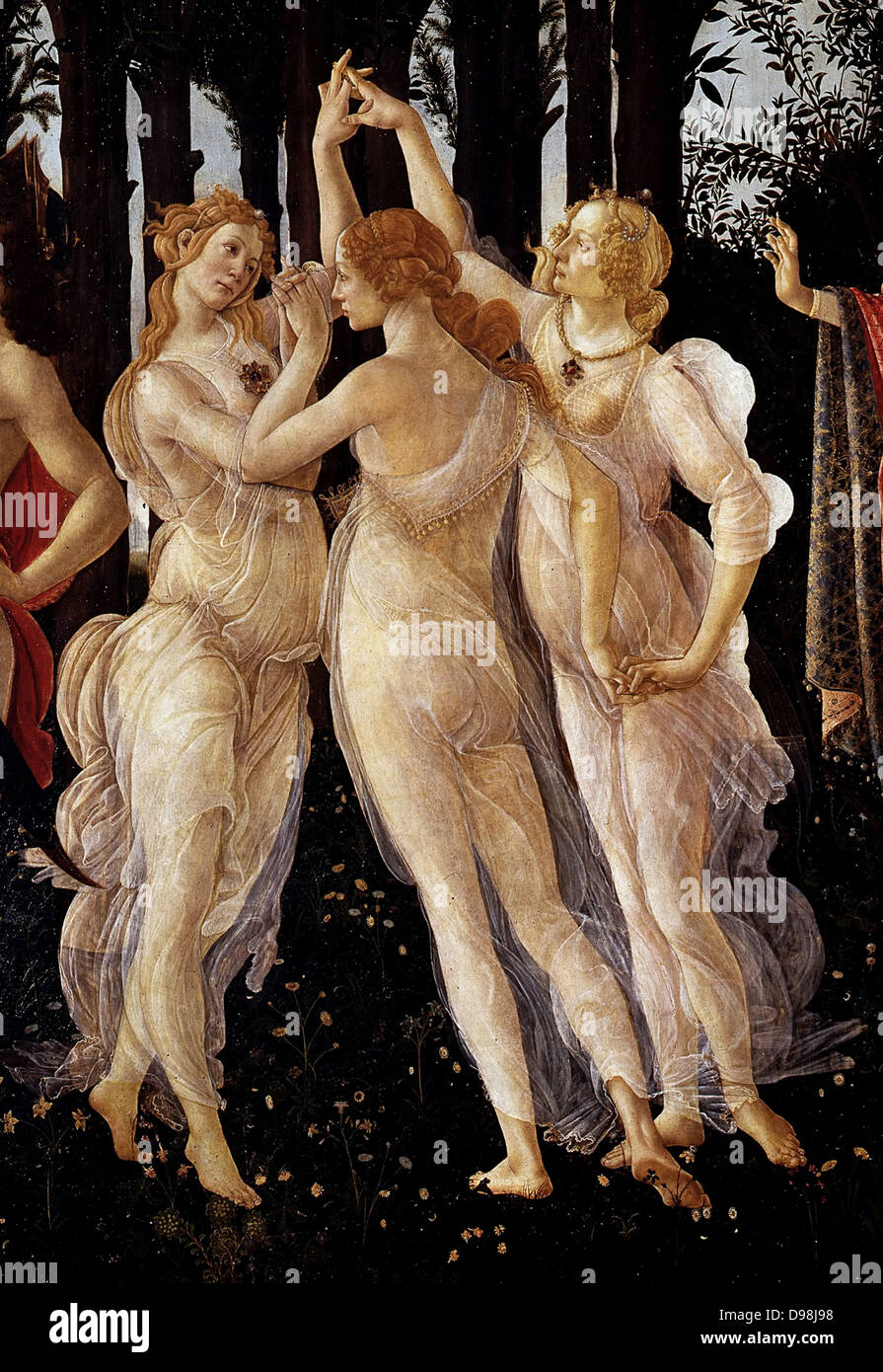 Sandro Botticelli La Primavera (Frühling). (Detail). 1481-1482 Stockfoto