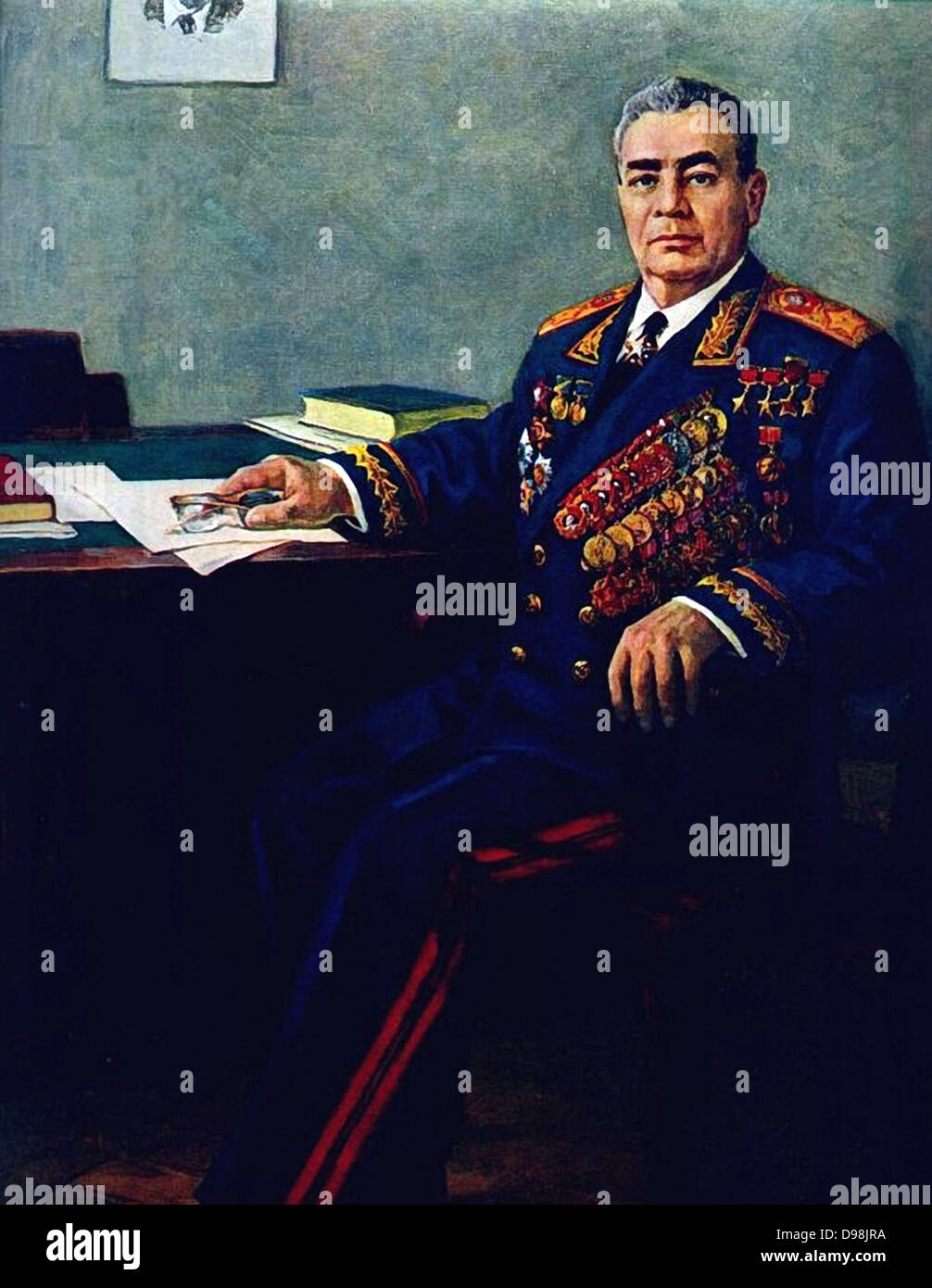 Leonid Iljitsch Breschnew im Jahre 1980. (1906 - 10. November 1982). Sowjetischen Staatsmann in der Zeit des Kalten Krieges. Sowjetische Politiker. Sekretär des Zentralkomitees (ZK) der Kommunistischen Partei der Sowjetunion (Kpdsu), den Vorsitz über das Land von 1964 bis zu seinem Tod 1982. Stockfoto