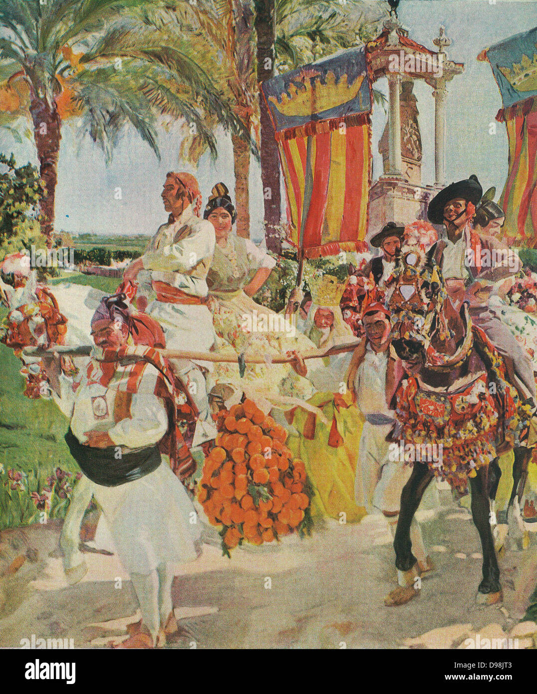 Joaquin Sorolla y Bastida, spanischer Maler (27. Februar 1863 – 10. August 1923). Ein Festival Prozession in Valencia Stockfoto