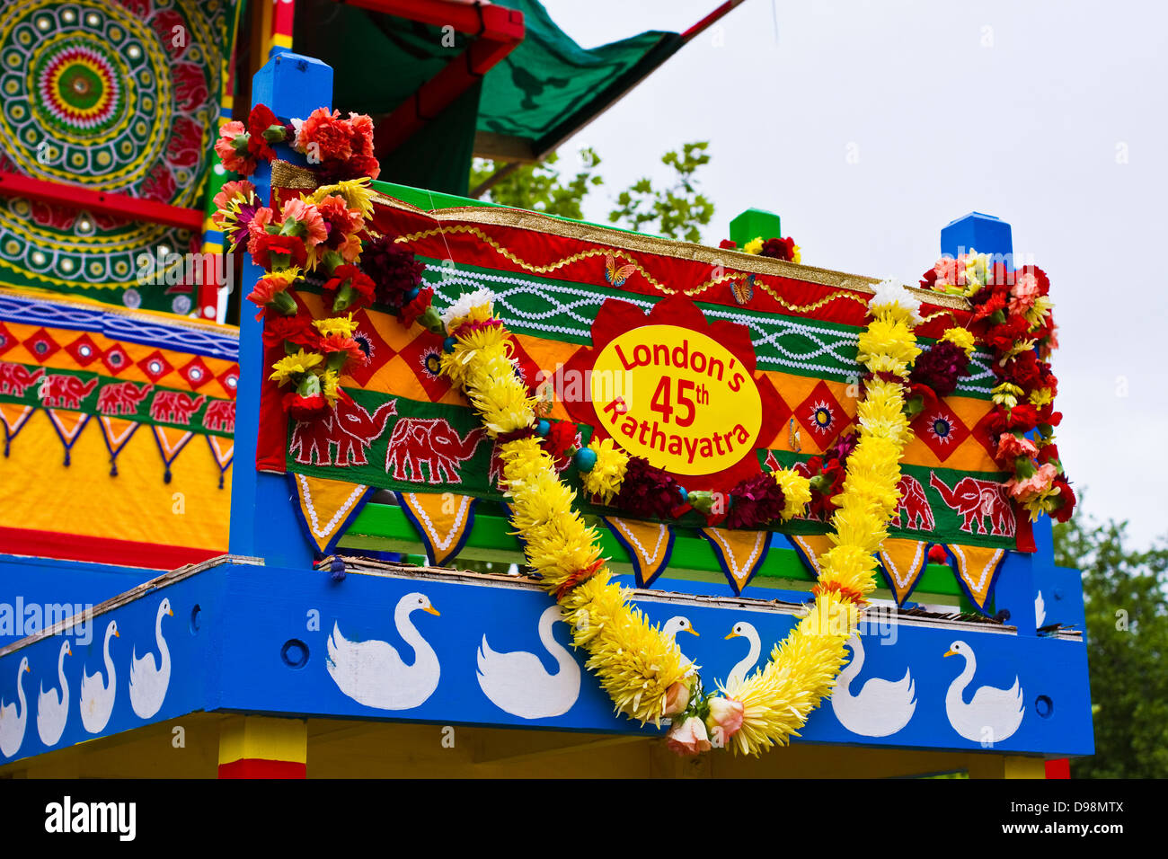 Rathayatra Wagen Festival-London Stockfoto